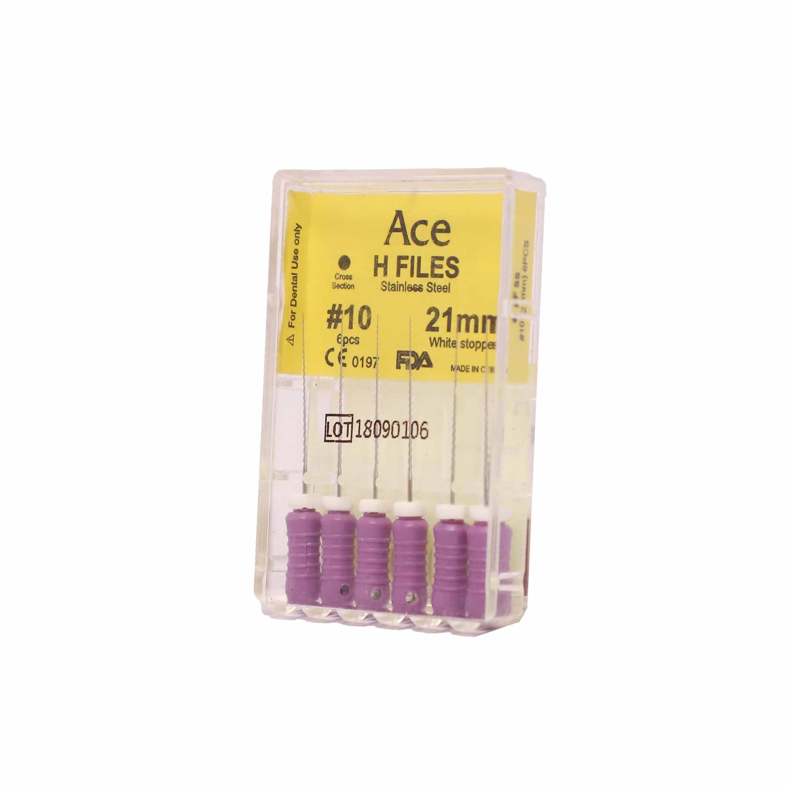 Prime Dental Ace H Files #10, 21mm (Pack Of 5)