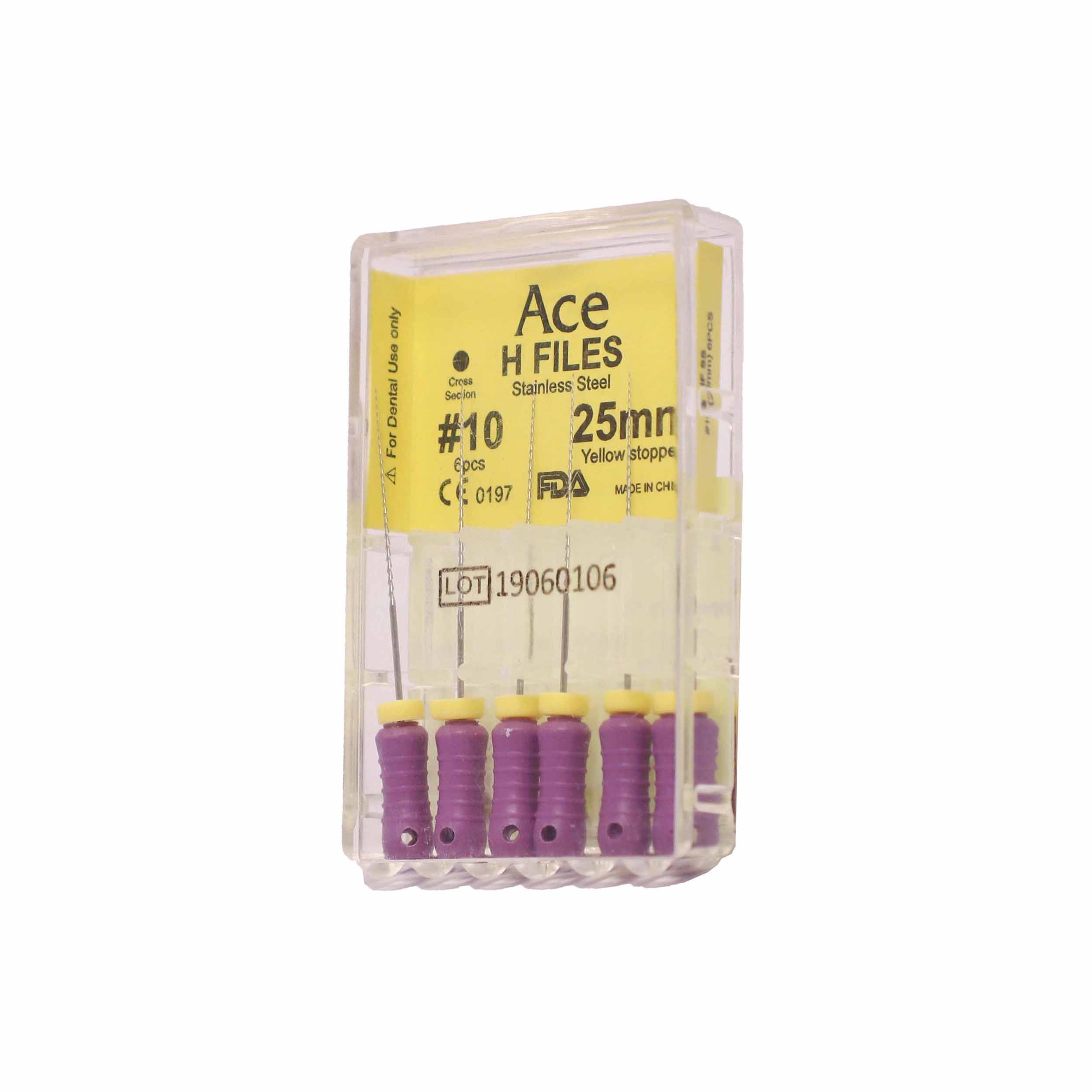 Prime Dental Ace H Files #10, 25mm (Pack Of 5)