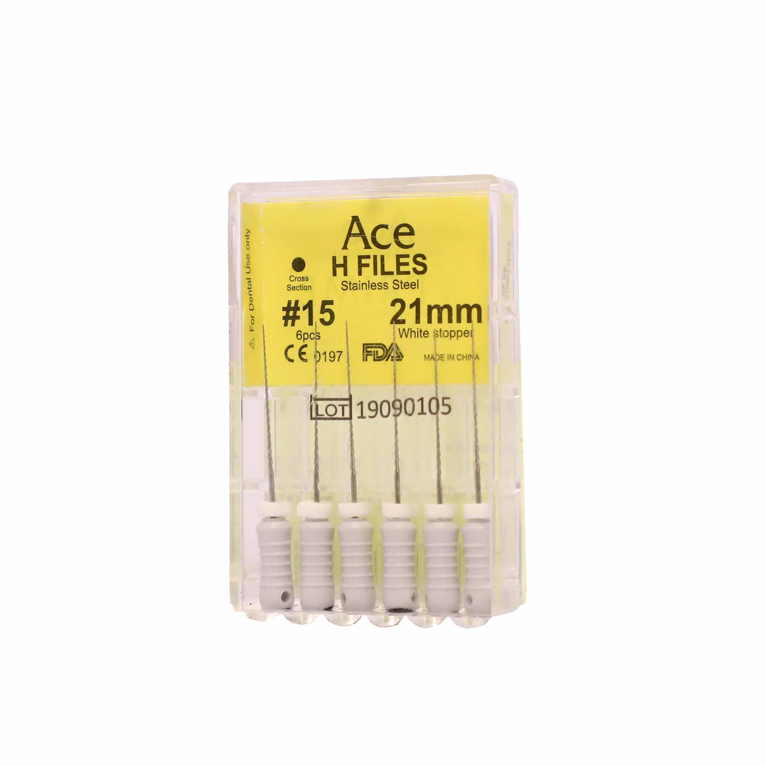 Prime Dental Ace H Files #15, 21mm (Pack Of 5)