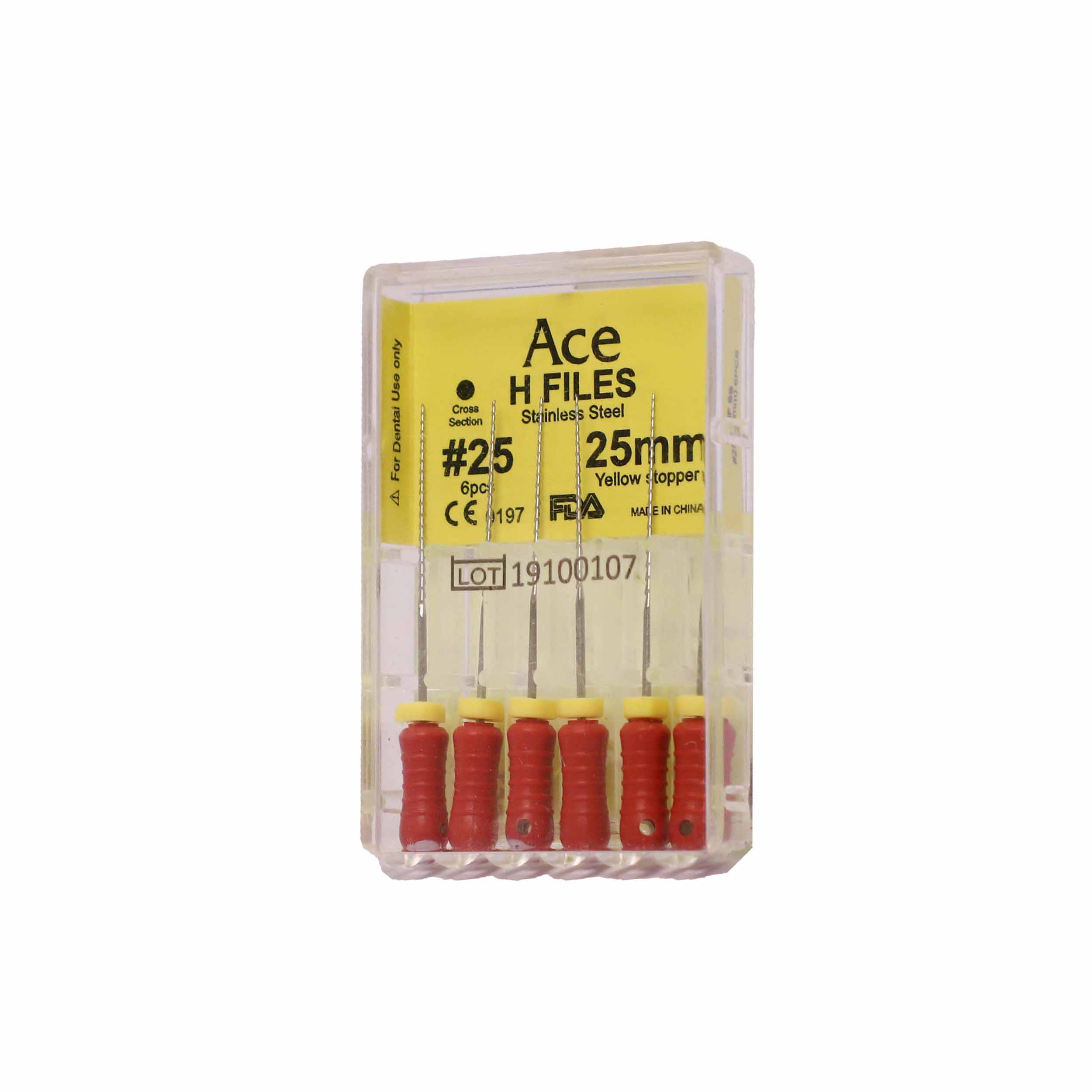 Prime Dental Ace H Files #25, 25mm (Pack Of 5)