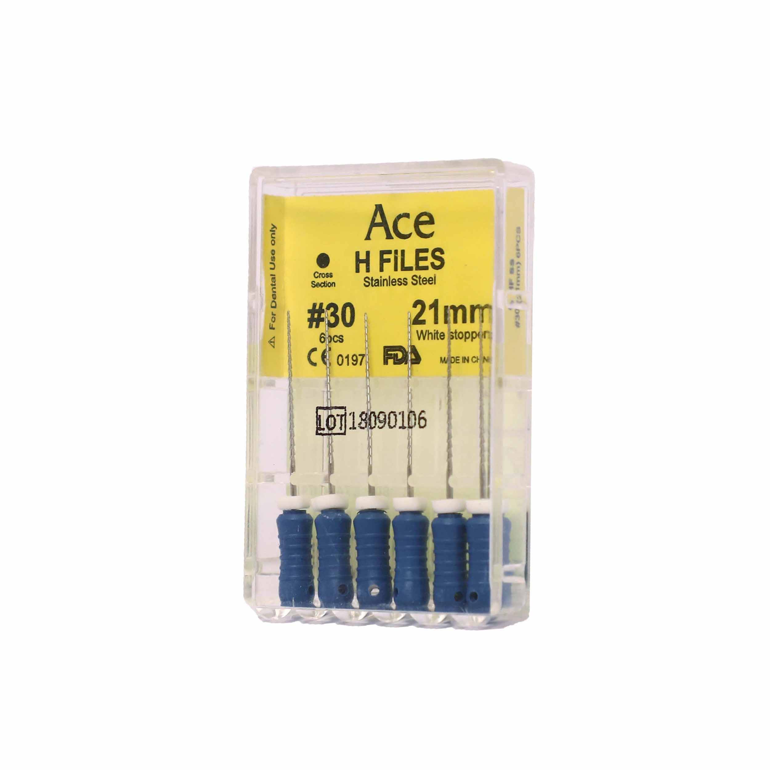 Prime Dental Ace H Files #30, 21mm (Pack Of 5)