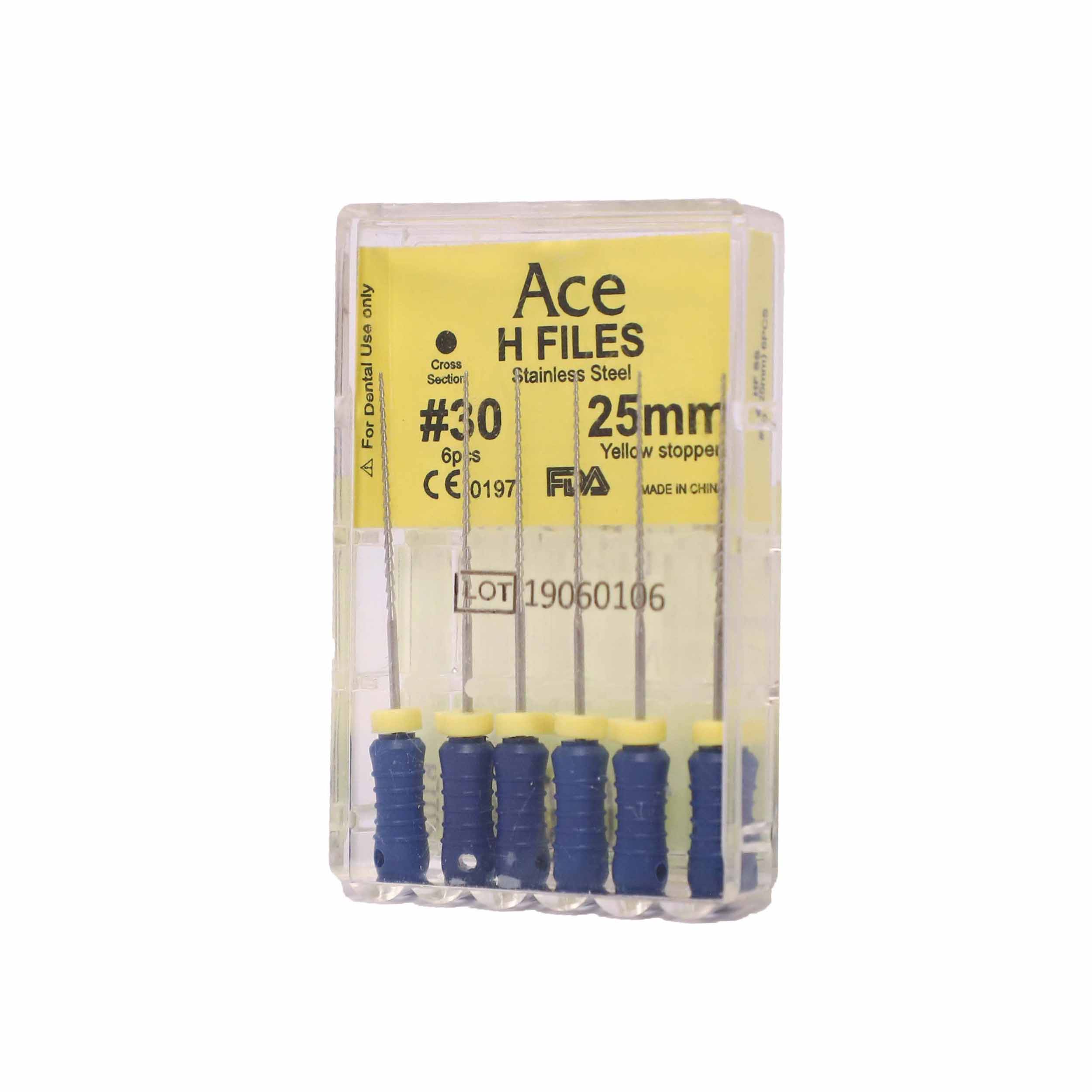 Prime Dental Ace H Files #30, 25mm (Pack Of 5)