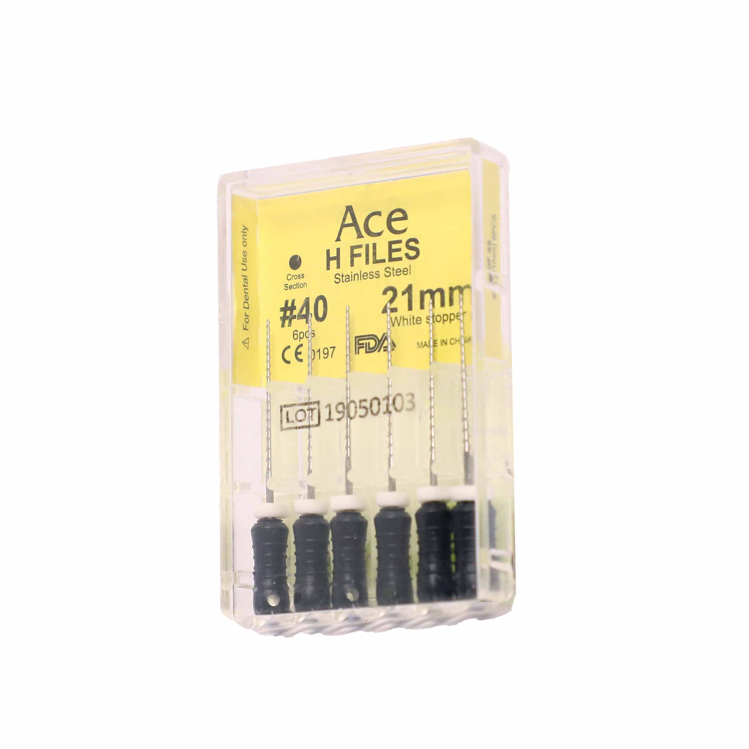 Prime Dental Ace H Files #40, 21mm  (Pack Of 5)