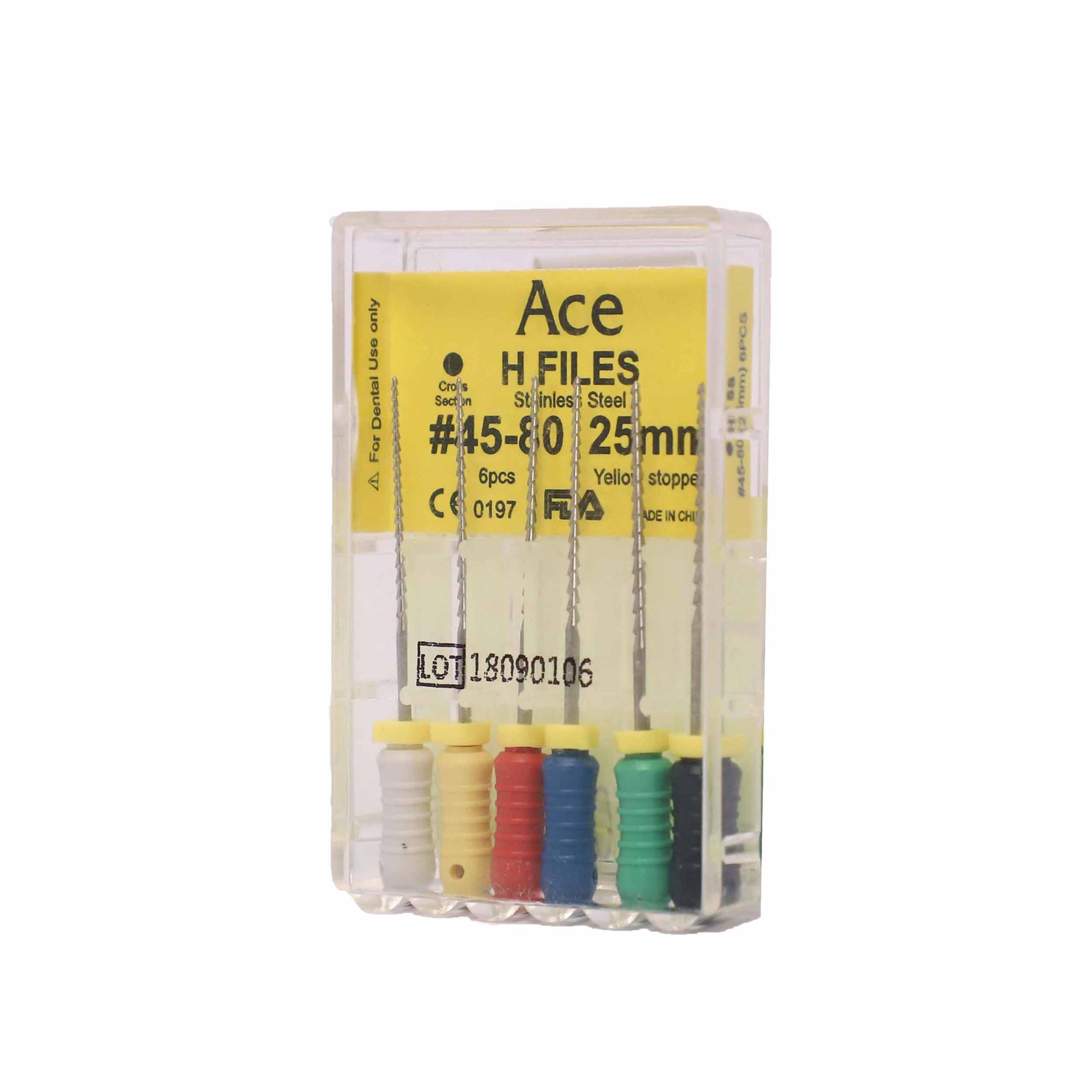 Prime Dental Ace H Files #45-80, 25mm(Pack Of 5)