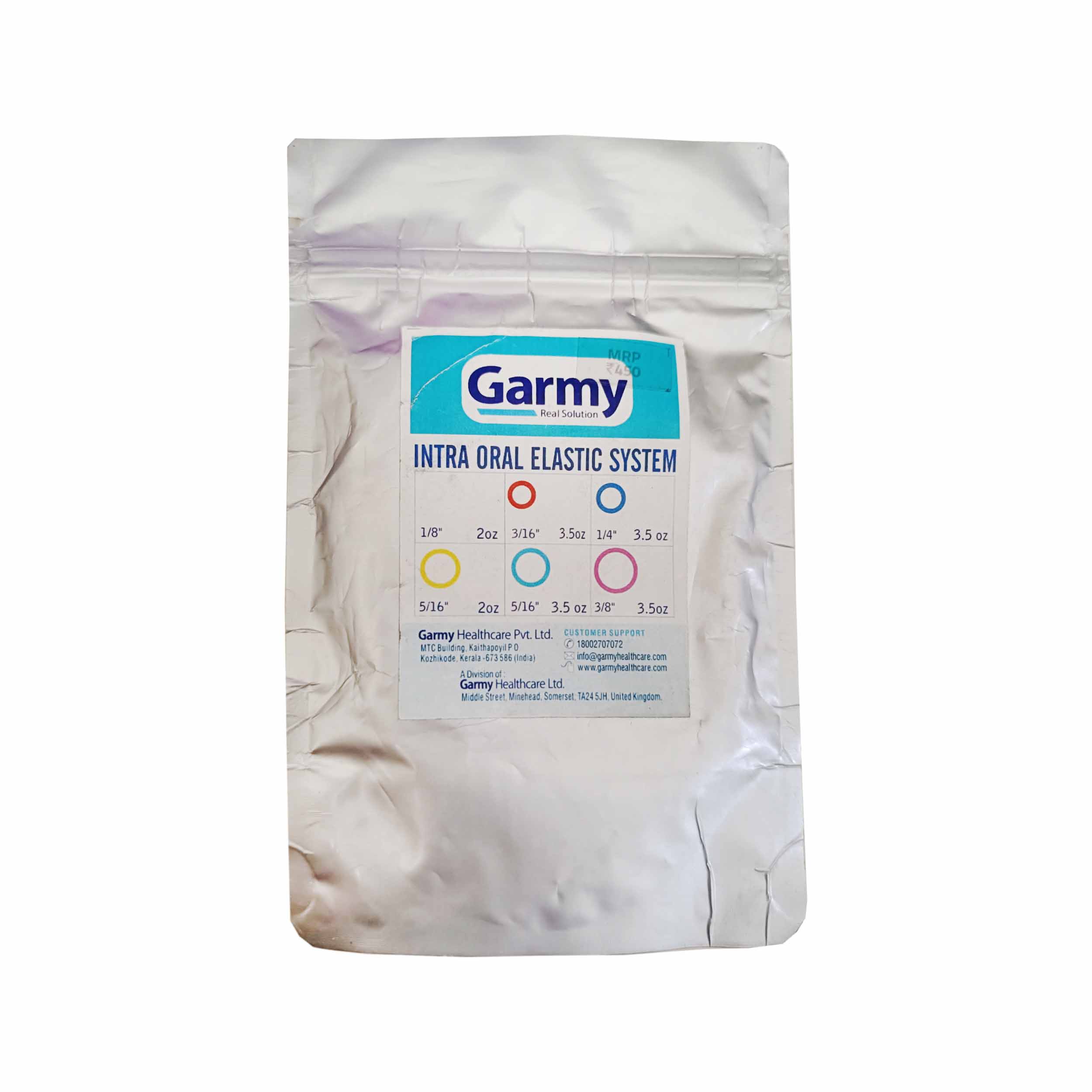 Garmy Ortho Intraoral Elastics - Blue 1/4-3.5 Oz
