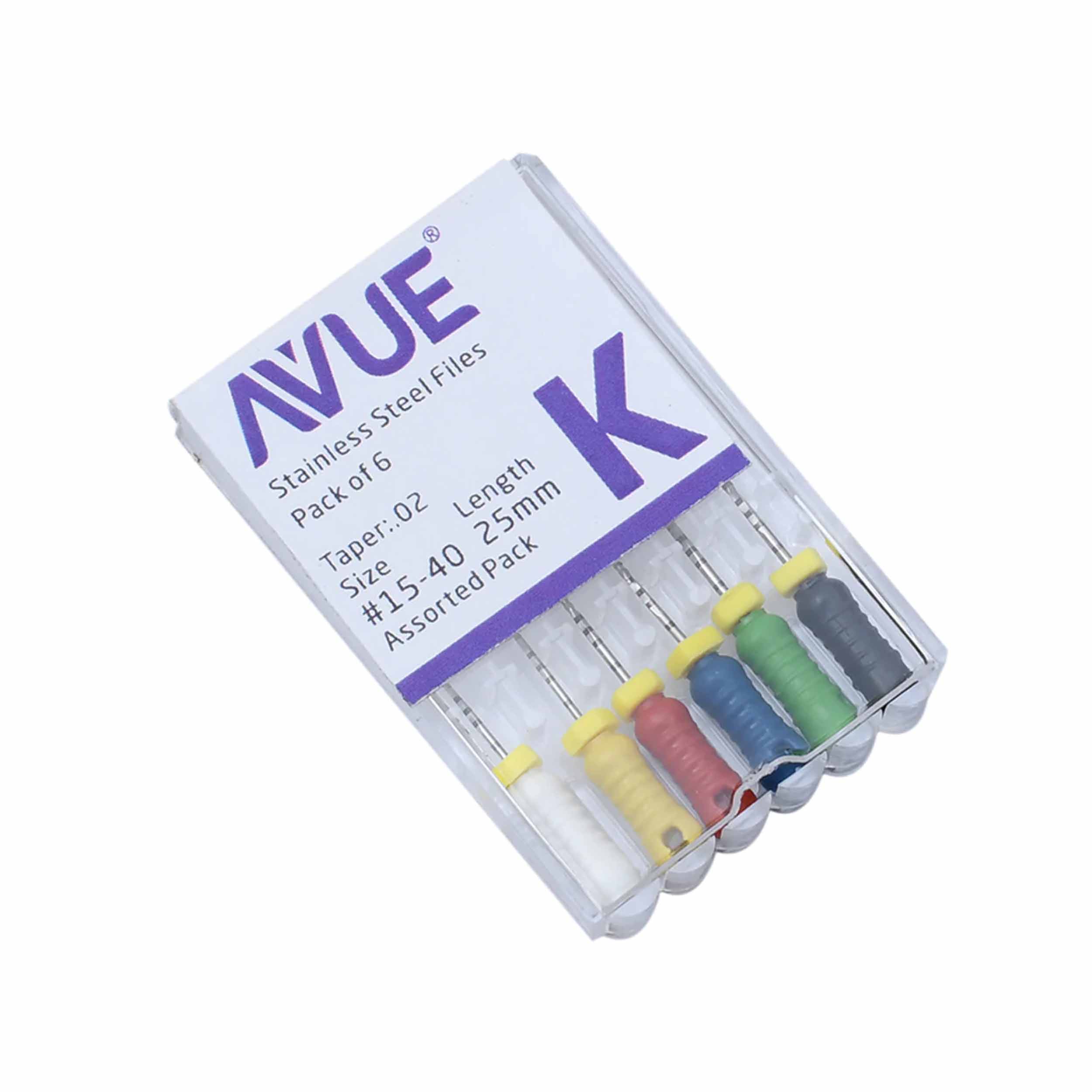 K Files - Stainless Steel Hand Files 15-40 21mm