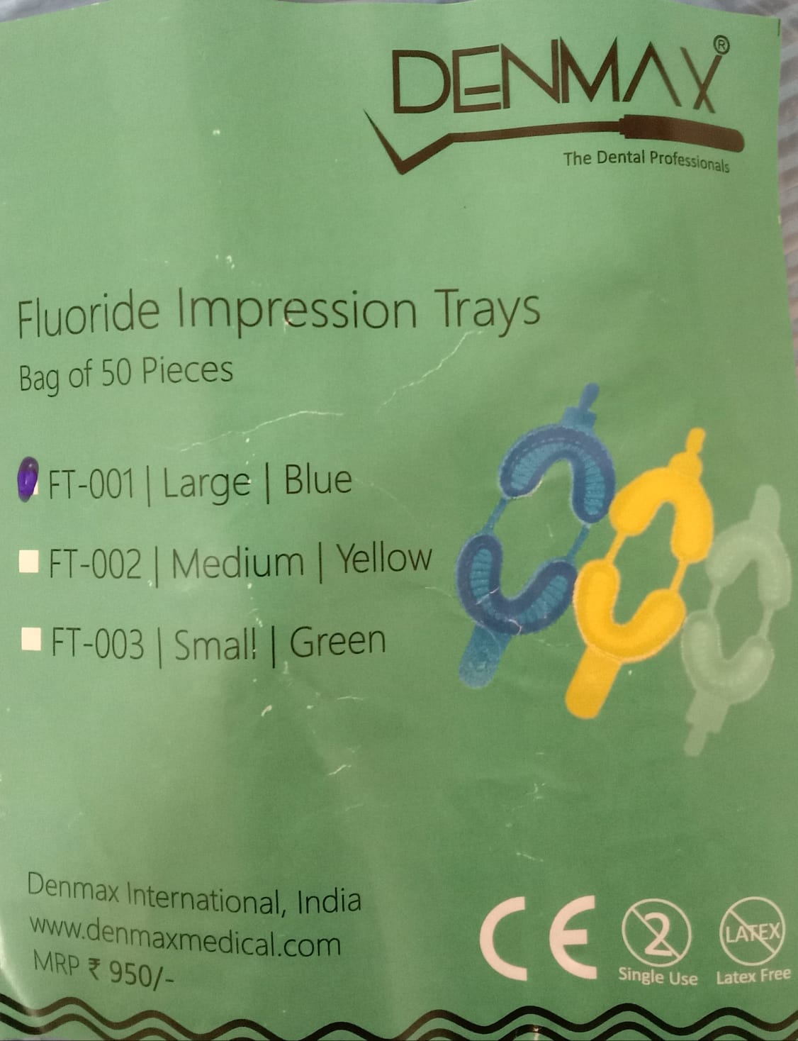 Denmax Fluoride Impression Trays (50 Pieces)