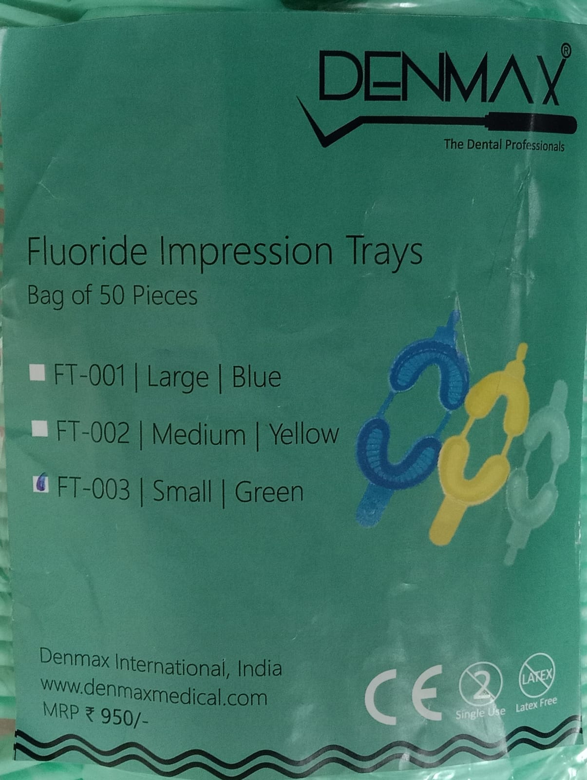 Denmax Fluoride Impression Trays (50 Pieces)