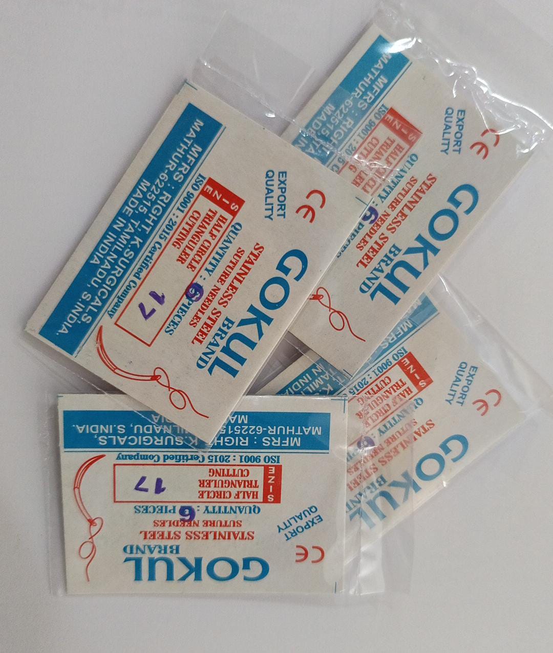 Gokul Stainless Steel Surgical Suture Needles Size: 17,18,19,20