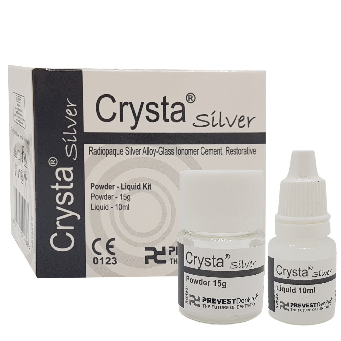 Prevest Denpro Crysta Silver Radiopaque Glass Ionomer Cement (Miracle Mix)