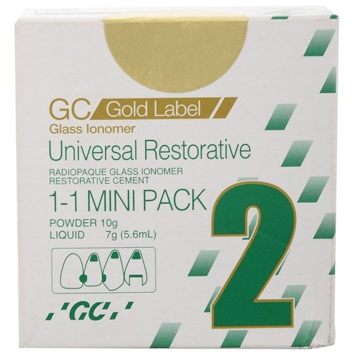 GC Gold Label 2  Glass Ionomer Cement Universal Restorative 10g Powder 7g Liquid