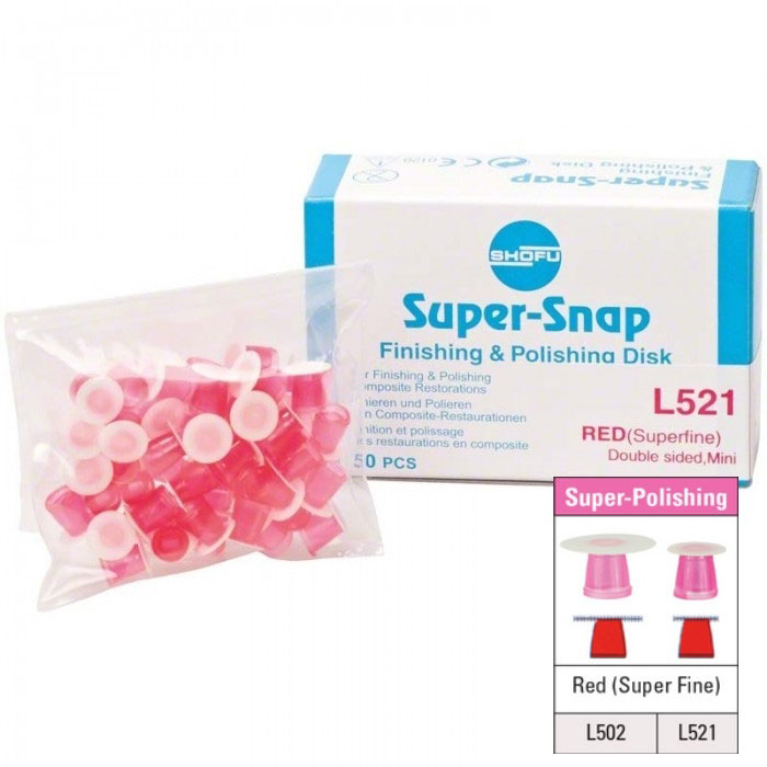 Shofu Super–Snap Finishing Polishing Disk  L521 (Red)