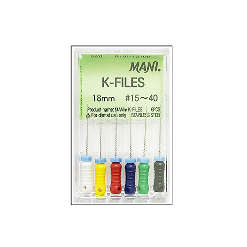 Mani K Files 18mm #15-40 Dental Endo