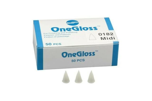 Shofu Onegloss 0182 Midi Point Pack Of 50Pc Dental Finishing Polishing Material