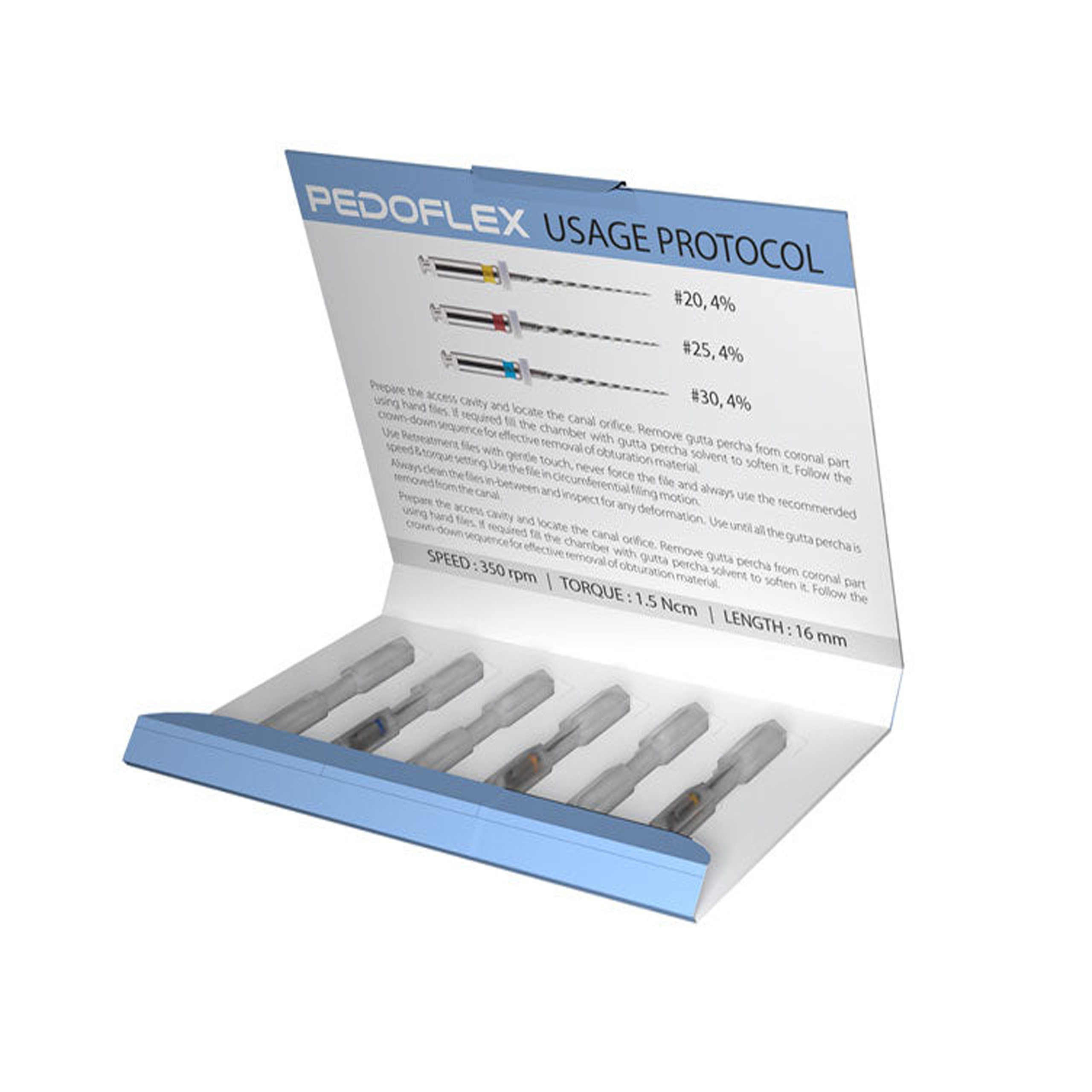 Orikam NeoEndo Pedoflex Rotary Files Dental Endodontic 16mm Assorted