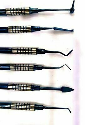 Dental Tefflon Coated Composite Filling Instruments Set Of 6 Pcs