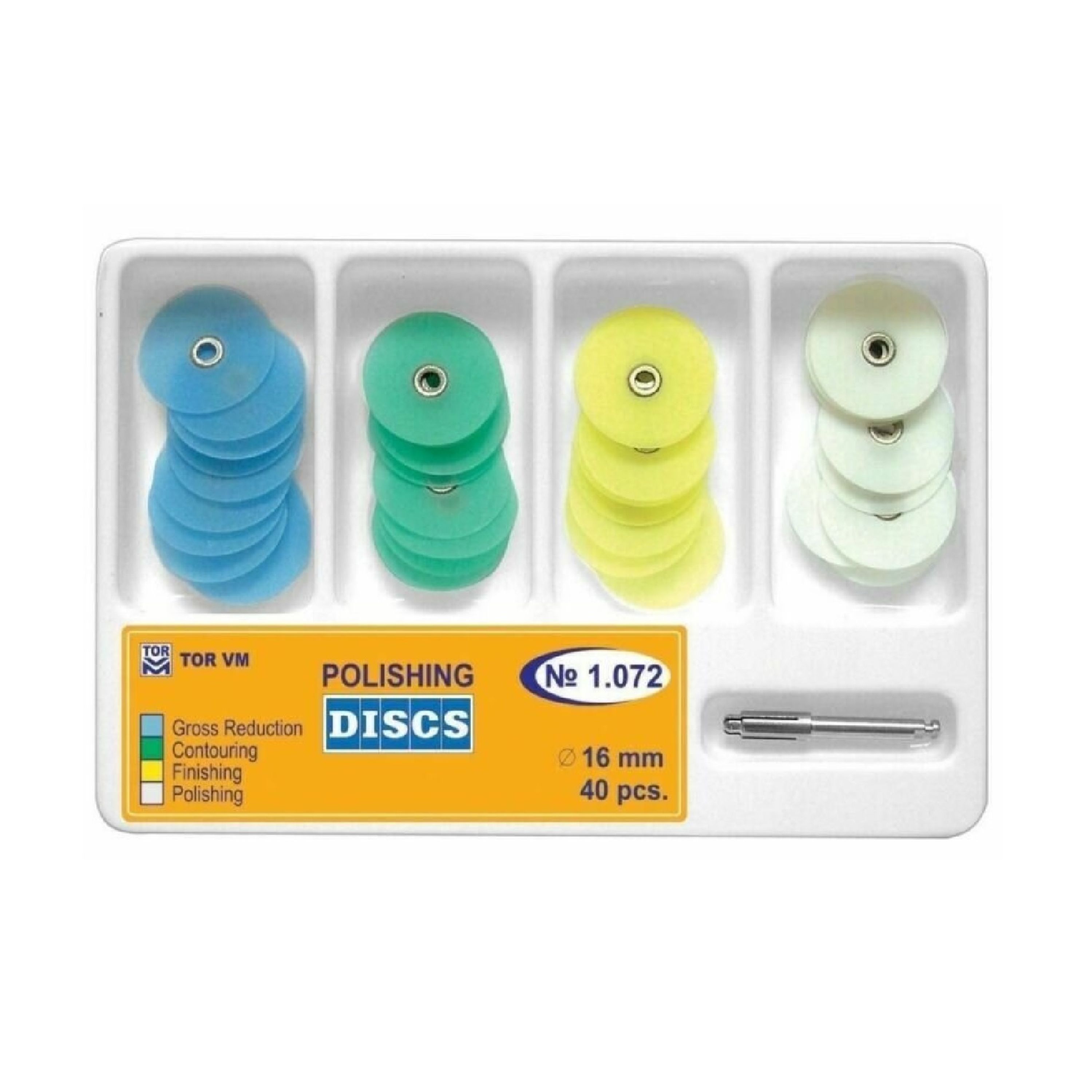 Trust & Care 40Pcs Composite Polishing Disc 14Mm + 1 Mandrel Kit