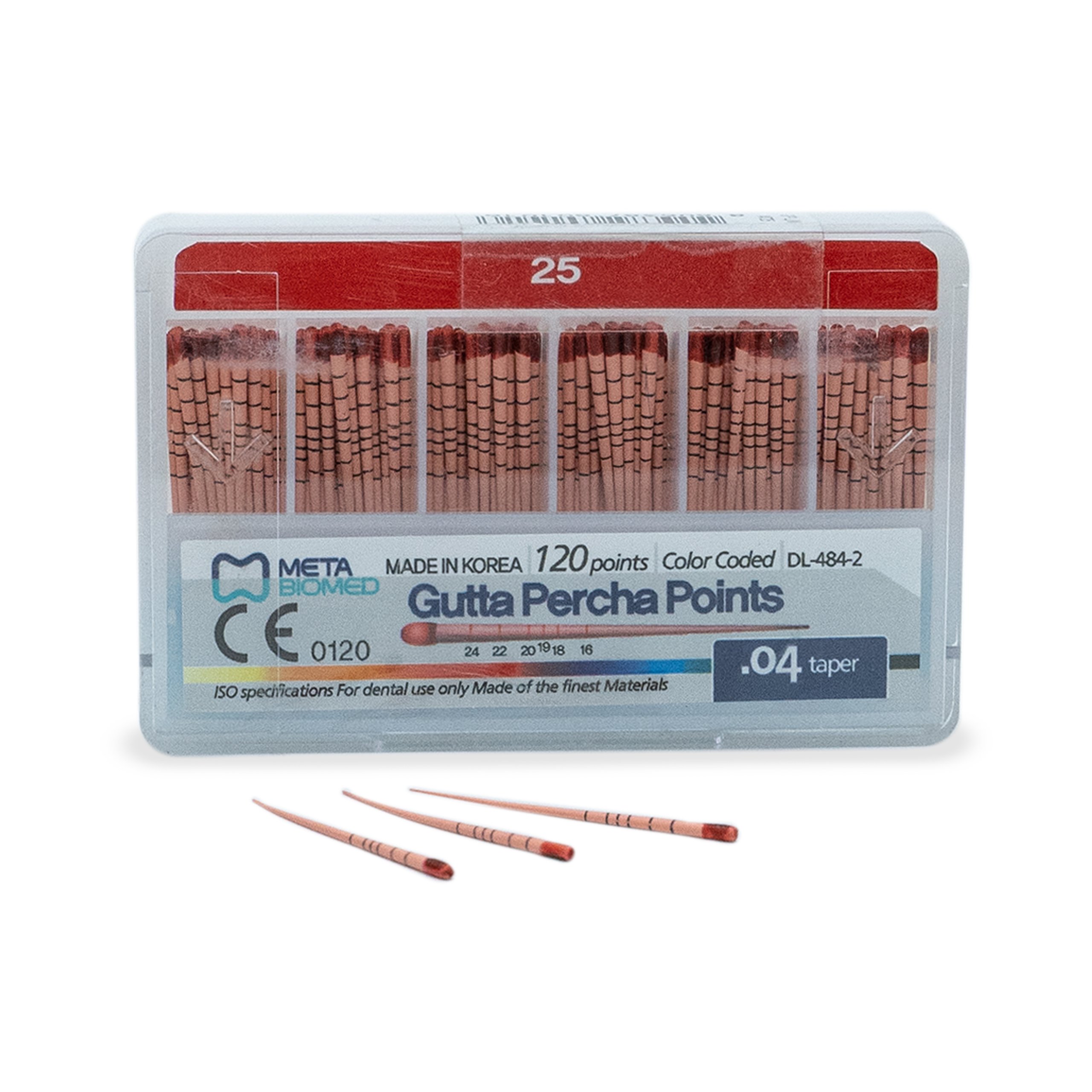 Gutta-Percha points 25 (0.4 taper)