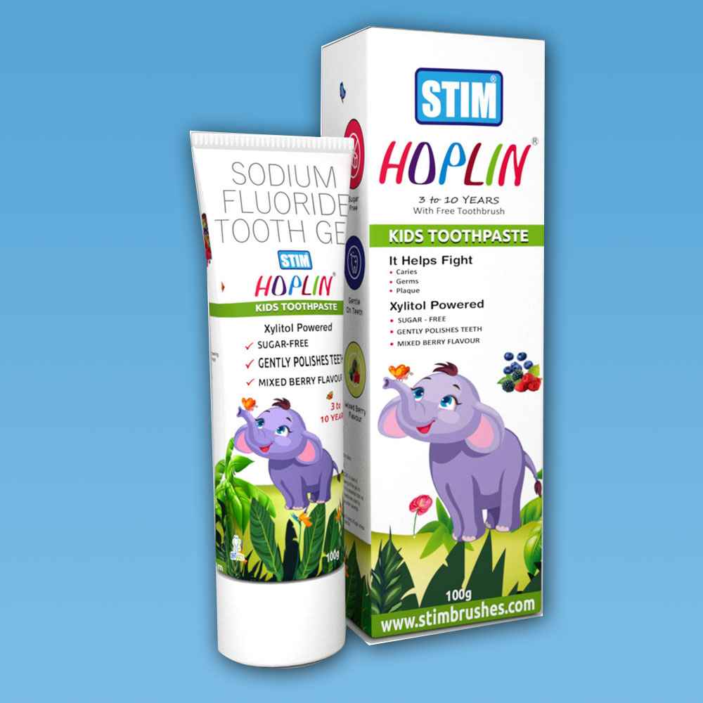 Stim Hoplin Baby Toothpast-3 Years To 10 Years With Free(Toothbrush)