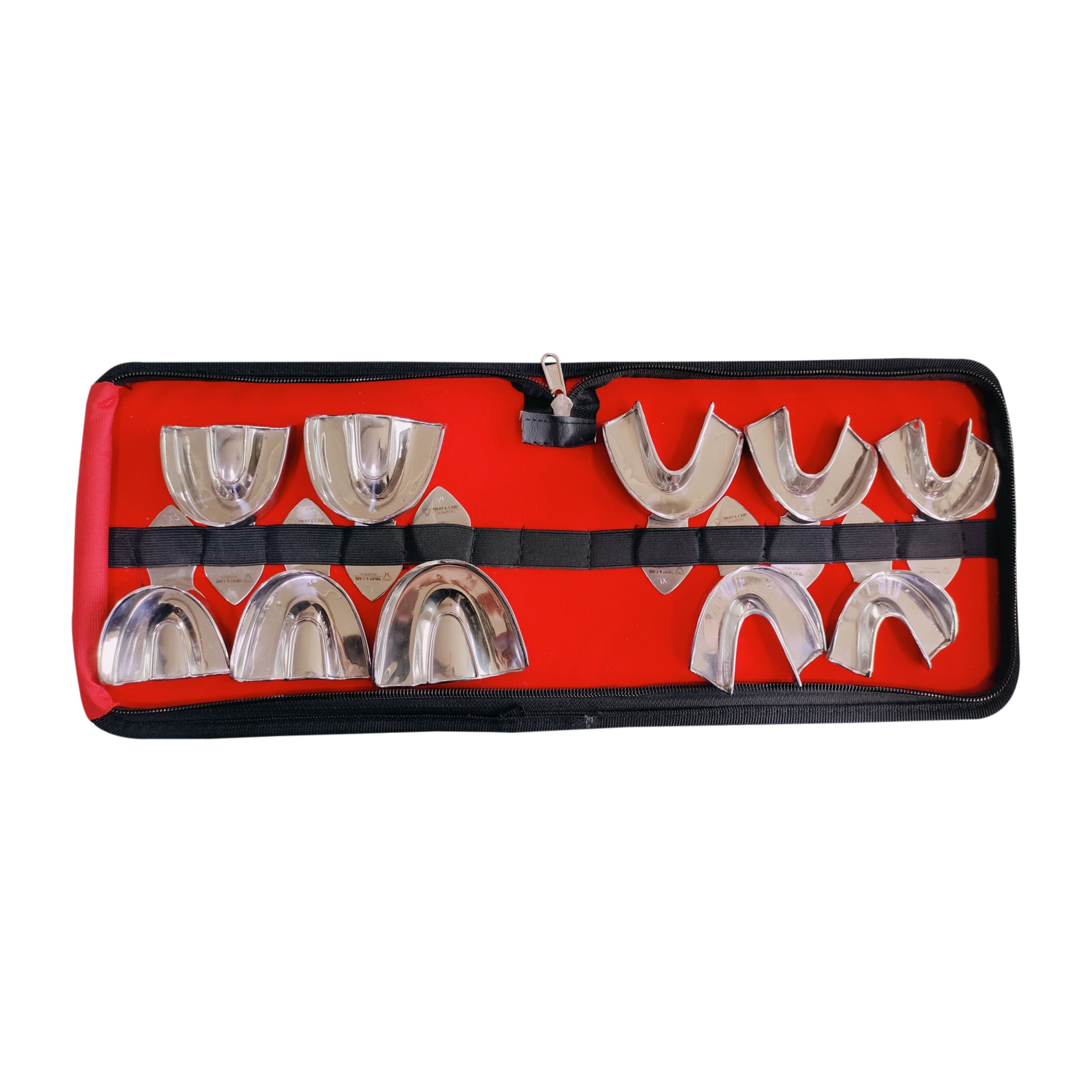 Trust & Care Dentulous Non-Perforated Impression Trays Set Of 10-Pcs