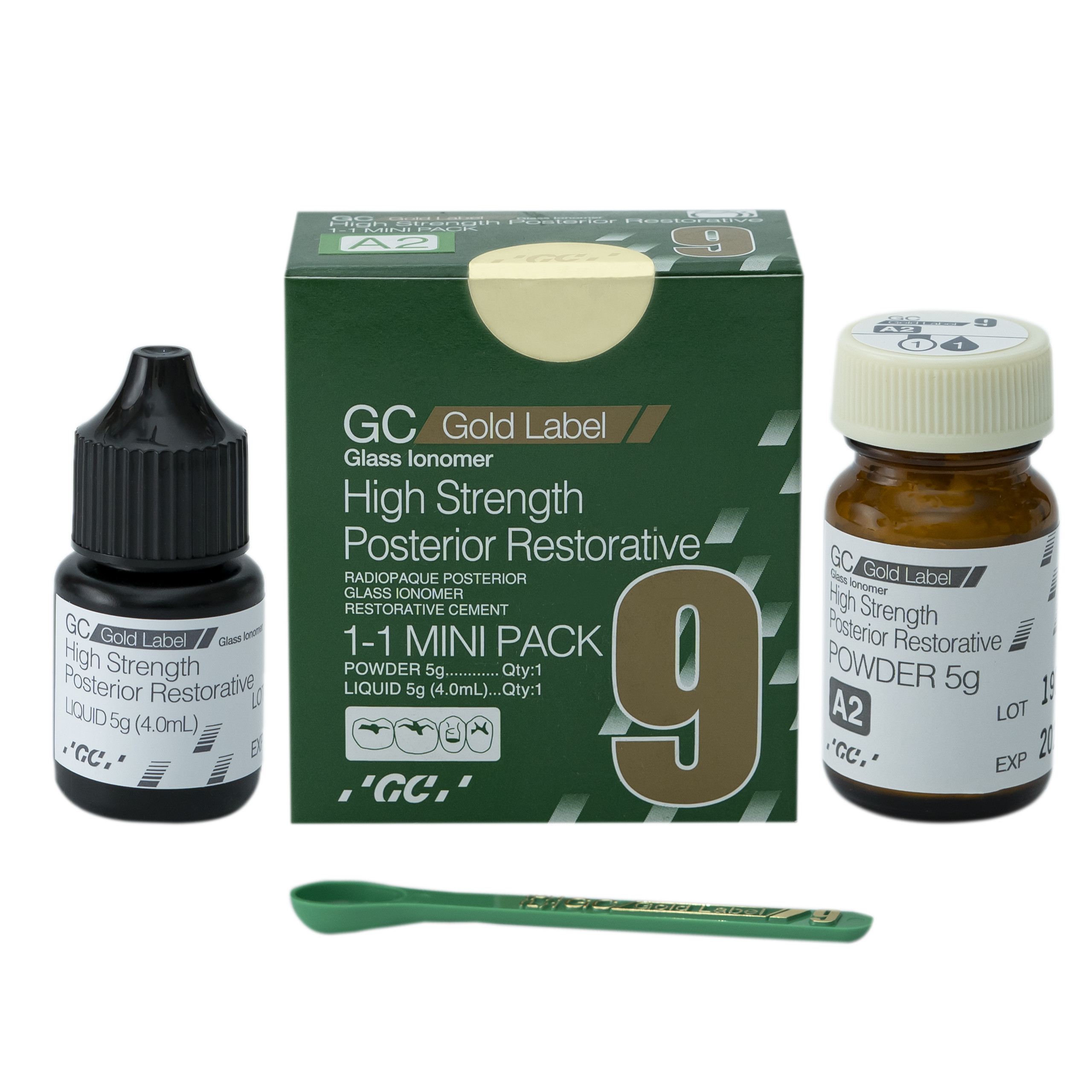 GC Gold Label Glass Ionomer High Strength Posterior Restorative Powder 5gm Liquid 5gm