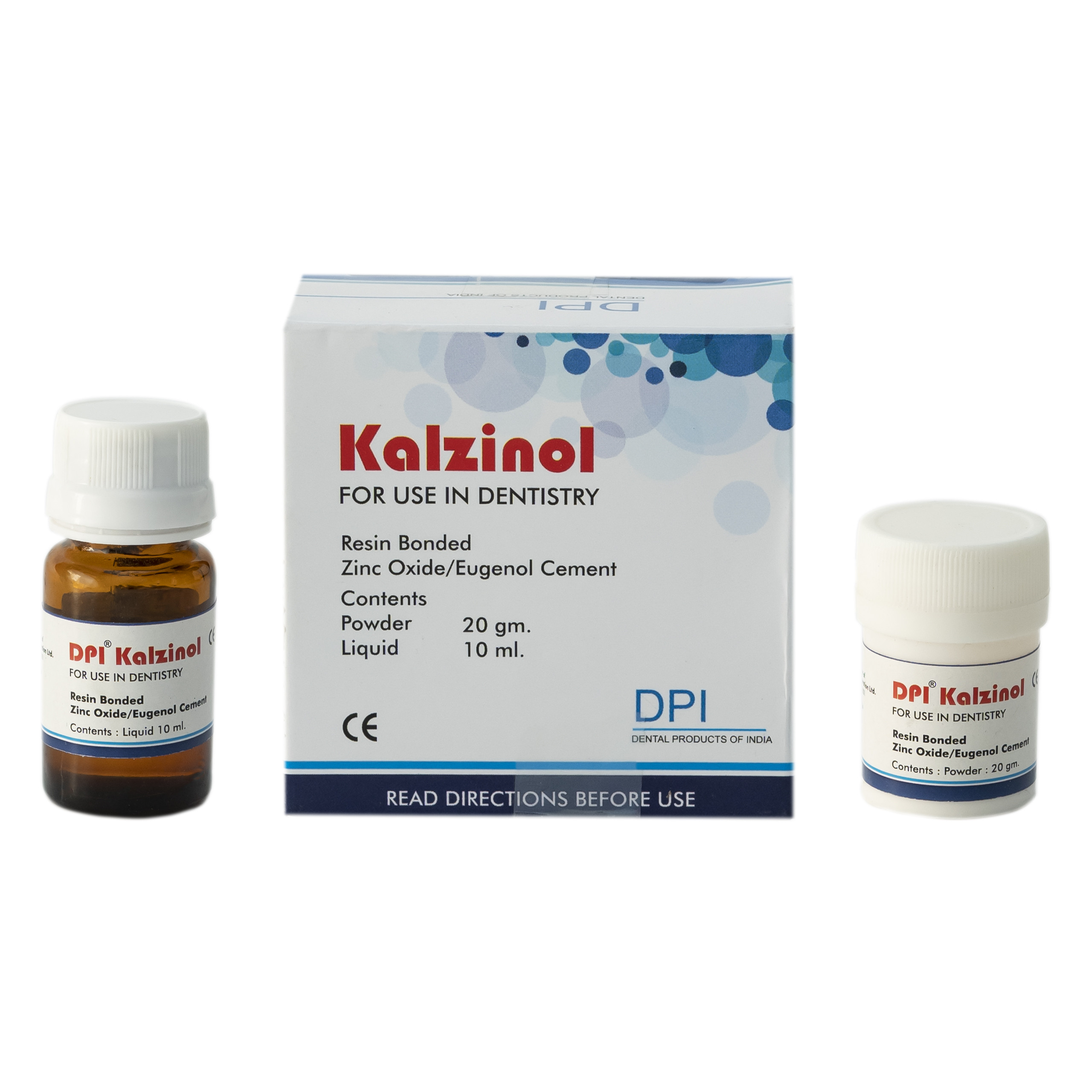 Dpi Kalzinol Zinc Oxide Eugenol Cement Powder 20gm + Liquid 10ml