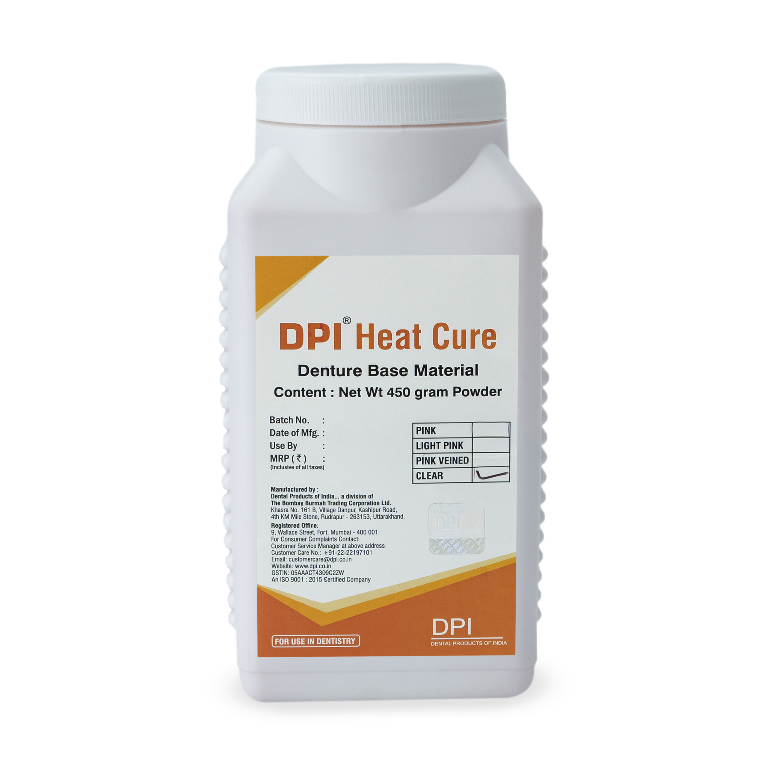 Heat Cure Combo Of 4 (Pink / Clear) (2 Powder 450gm + 2 Liquid 275ml)