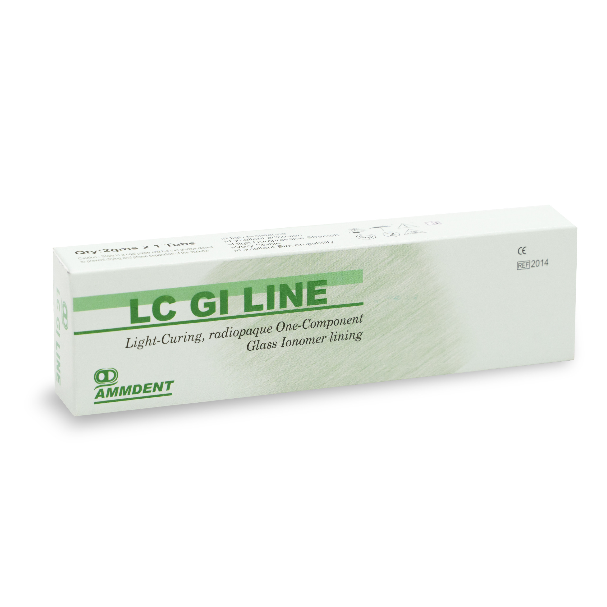 Ammdent LC GI Line Light Curing Radiopaque One Component Glass Ionomer Lining