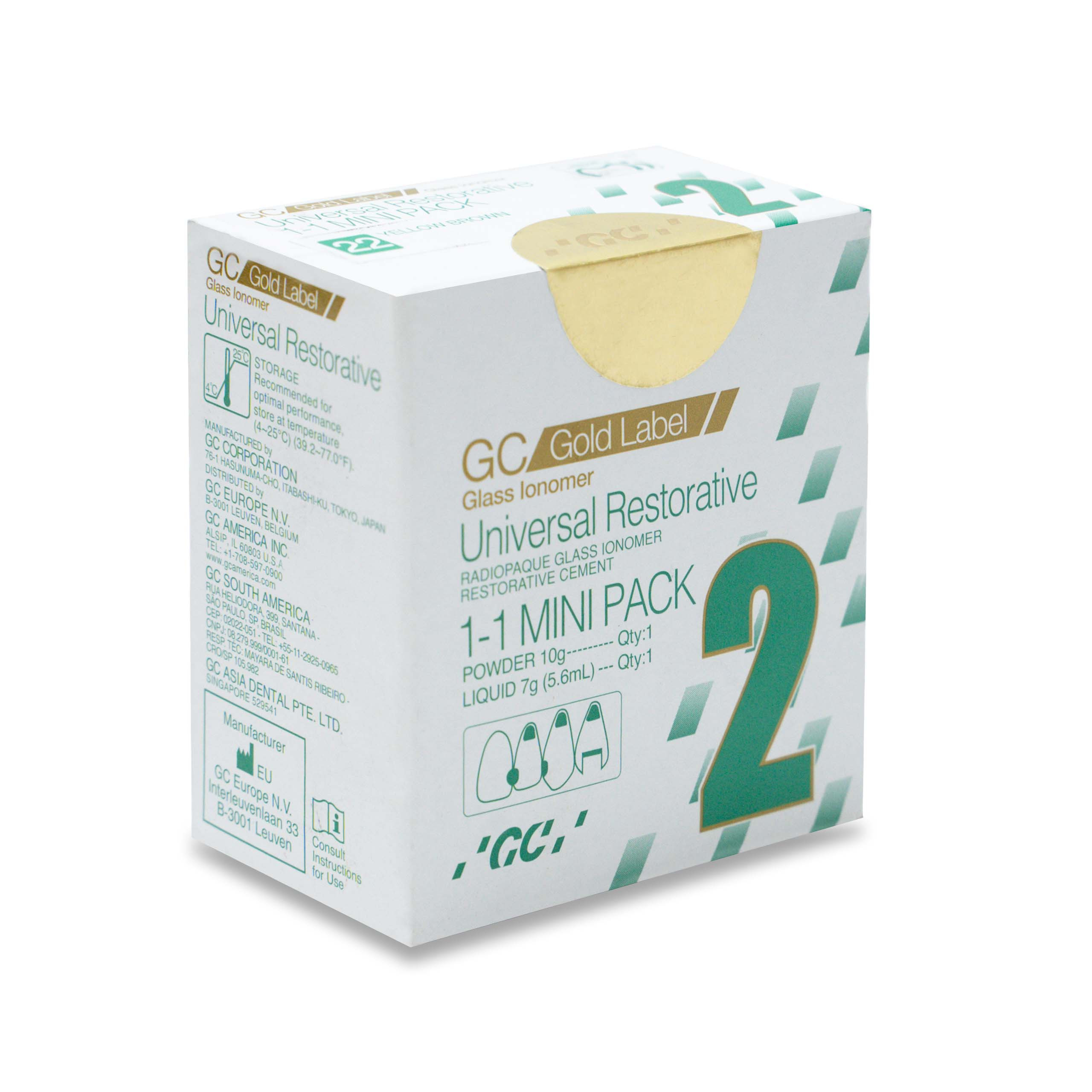 Gc Type 2 Mini Gold Label Universal Restorative 10gm 7gm