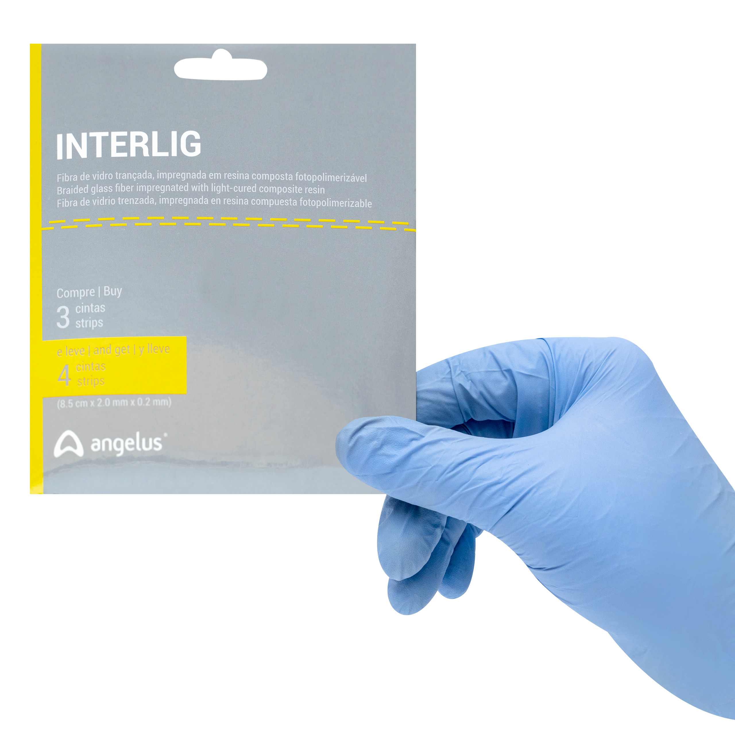 Angelus Interlig (Fiber Splint) Braided Glass (Pack of 3)