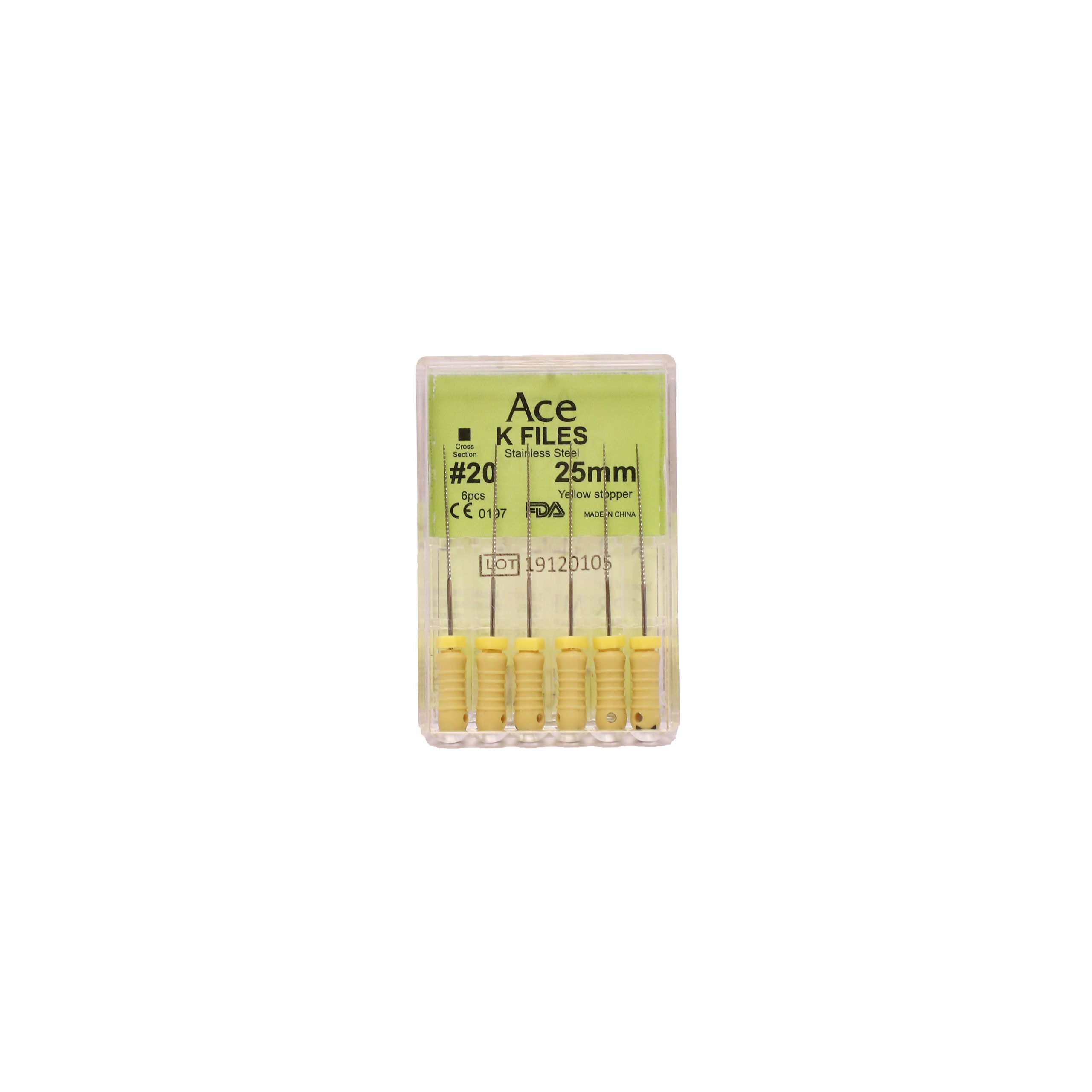 Prime Ace K Files #20, 25mm  (Pack Of 5)