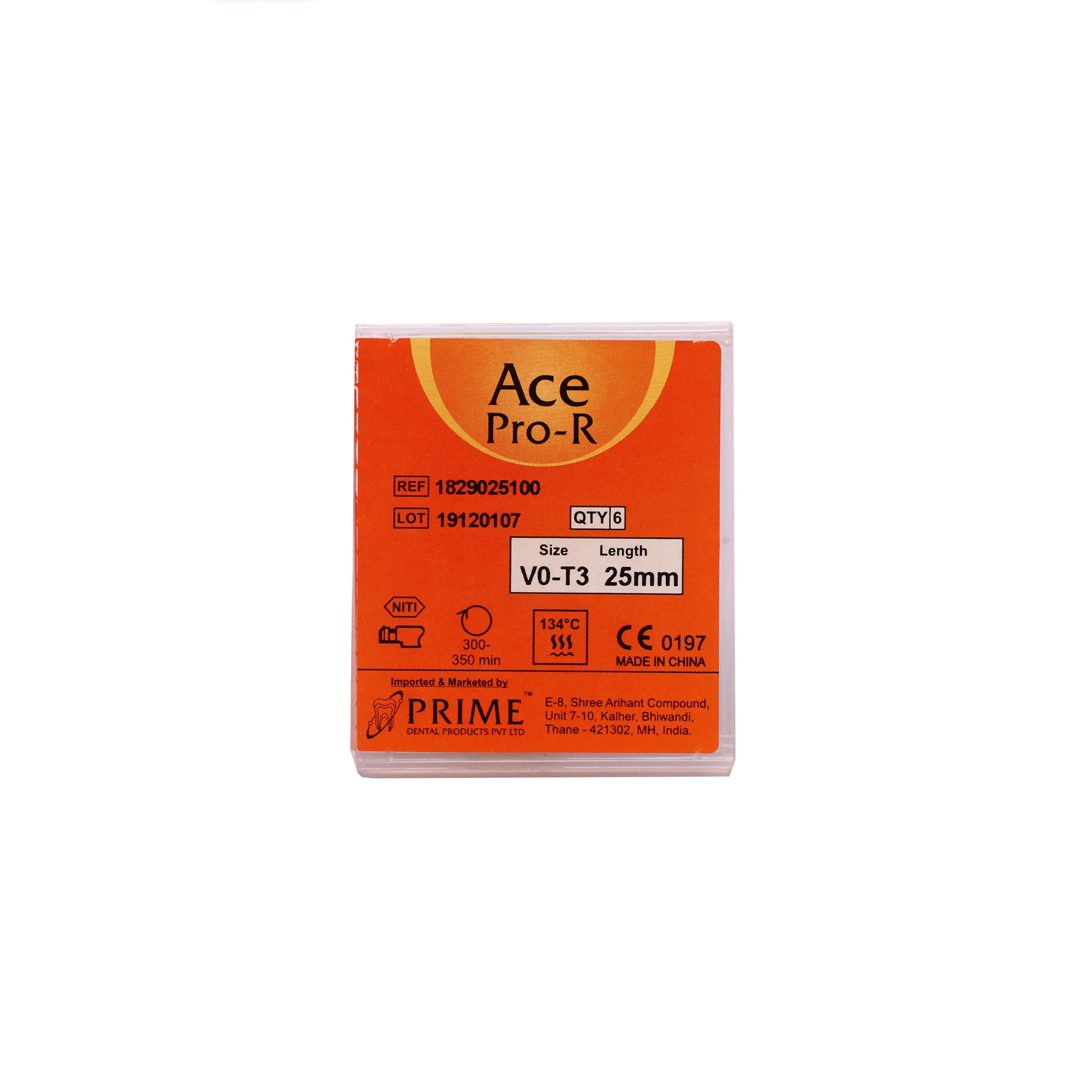 Prime Dental ACE Pro Rotary Files V0-T3 25mm