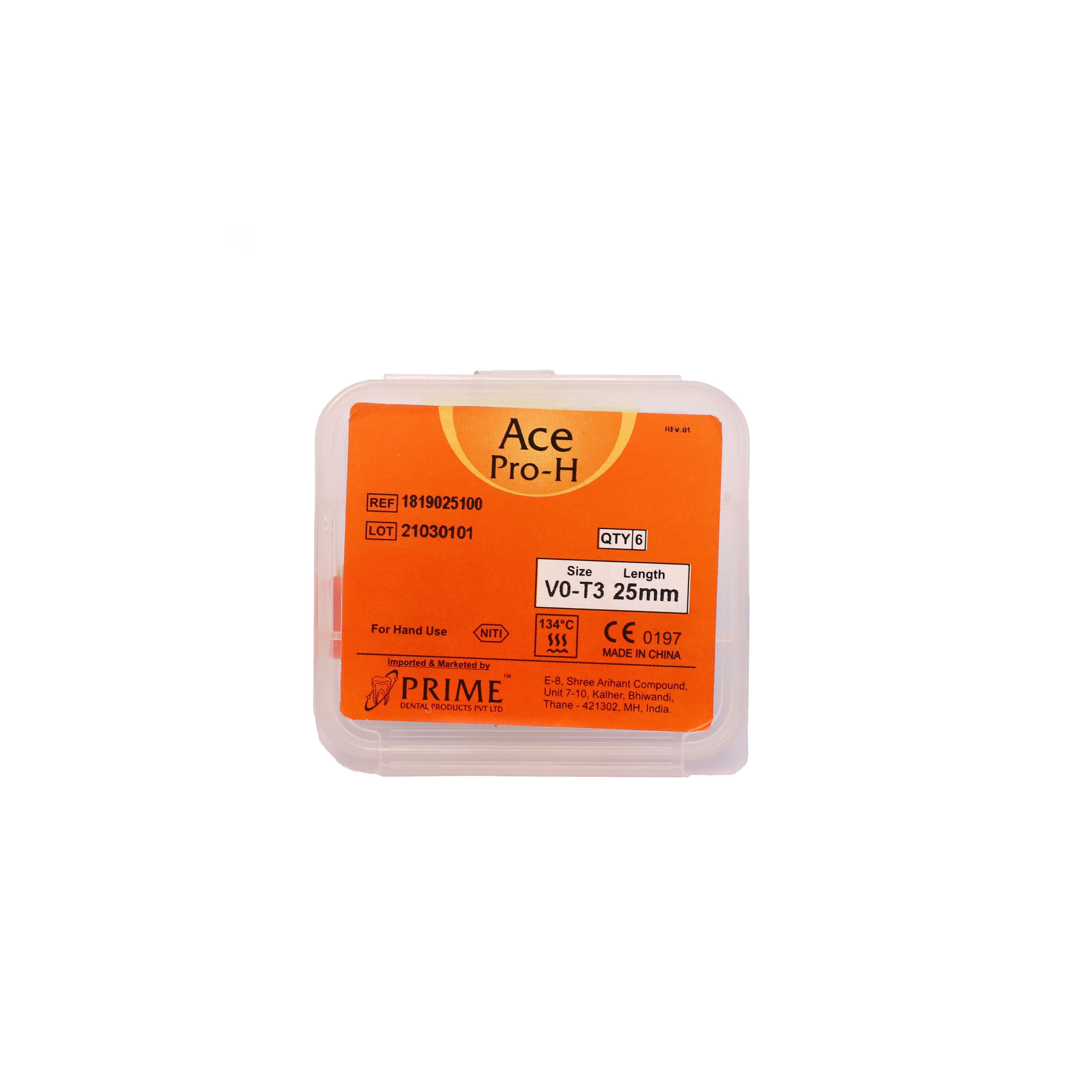 Prime Dental ACE Pro Hand Files V0-T3  25mm