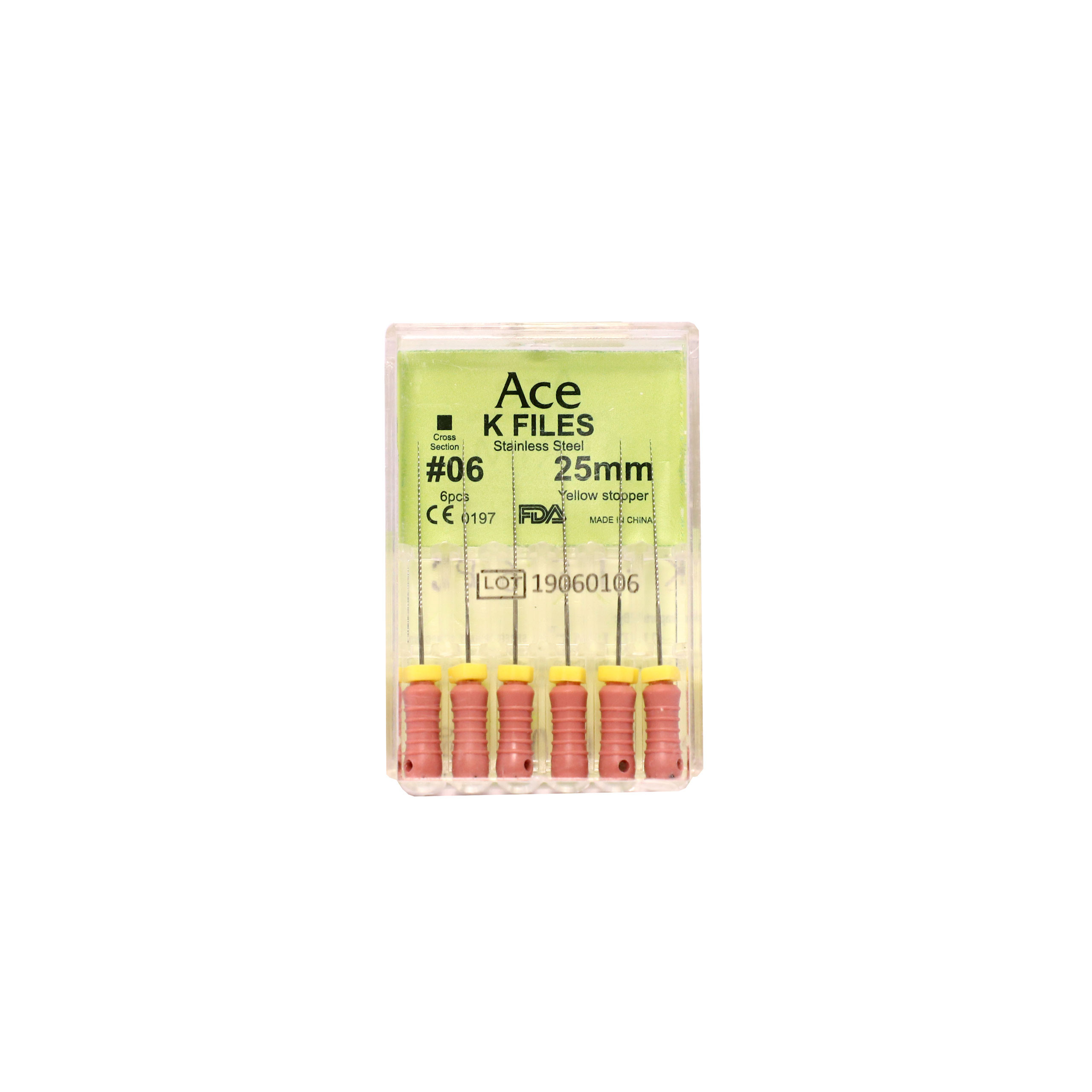 Prime Dental Ace K Files 06 25mm (Pack of 5)