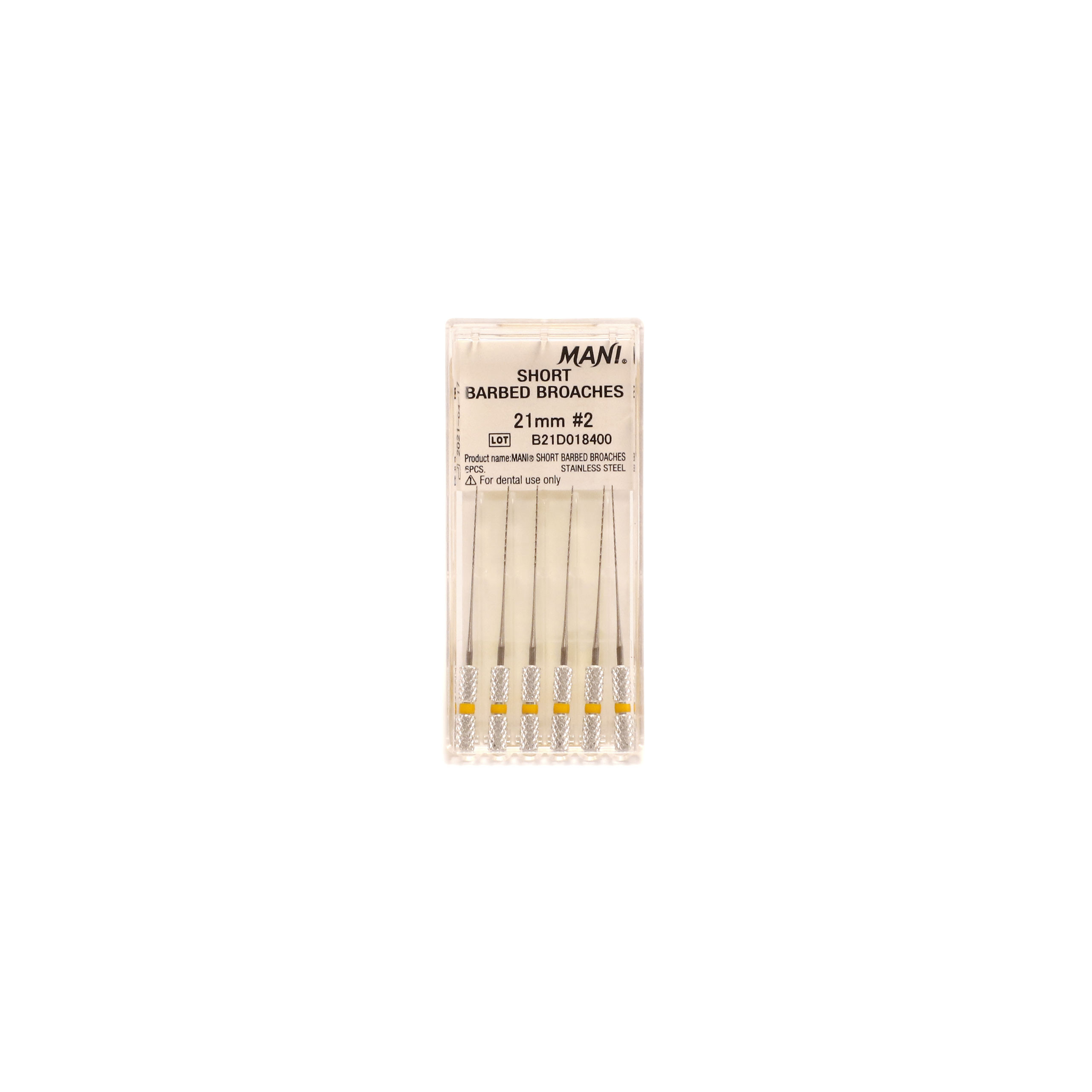 Mani Short Barbed Broaches #2 21mm