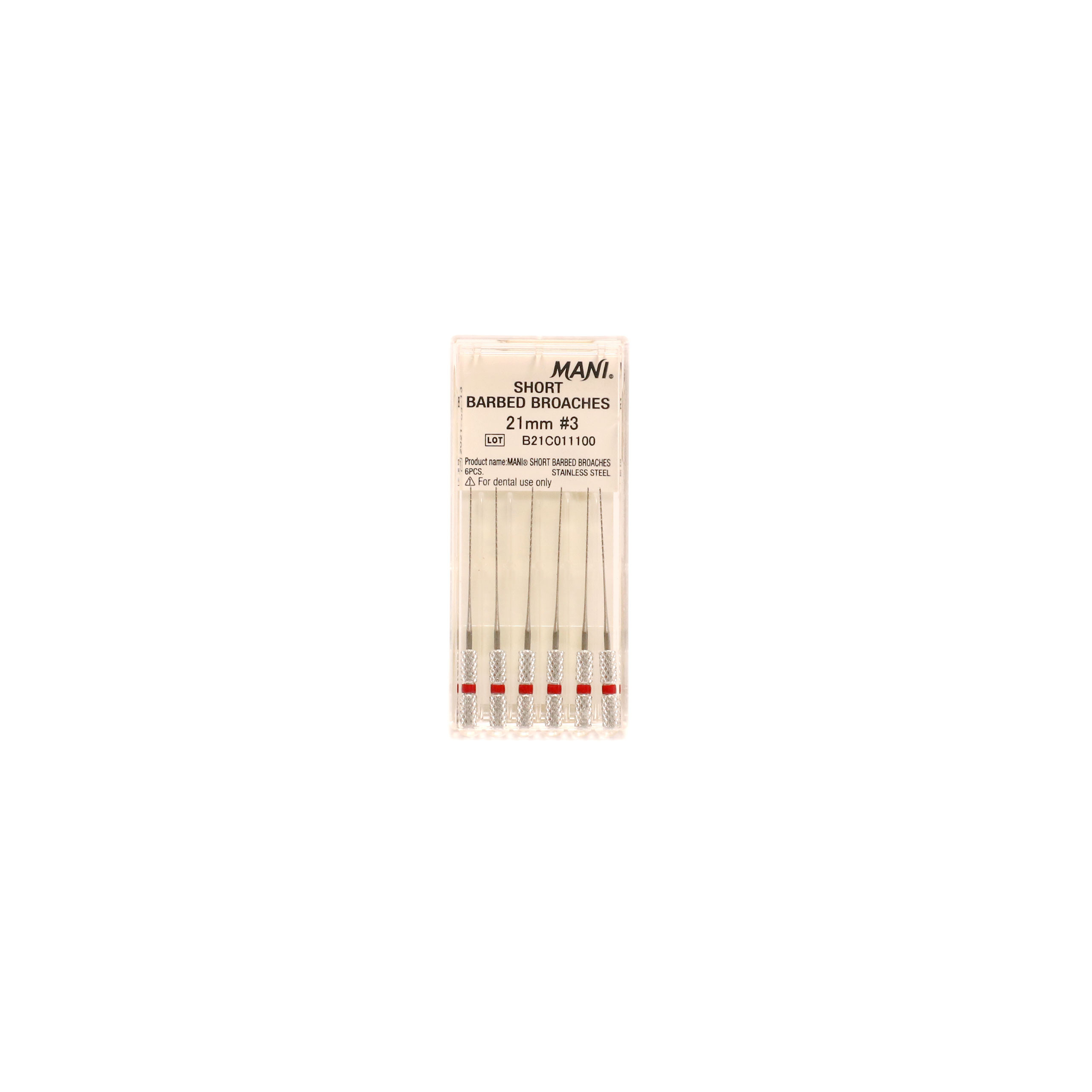 Mani Short Barbed  Broaches #3 21mm