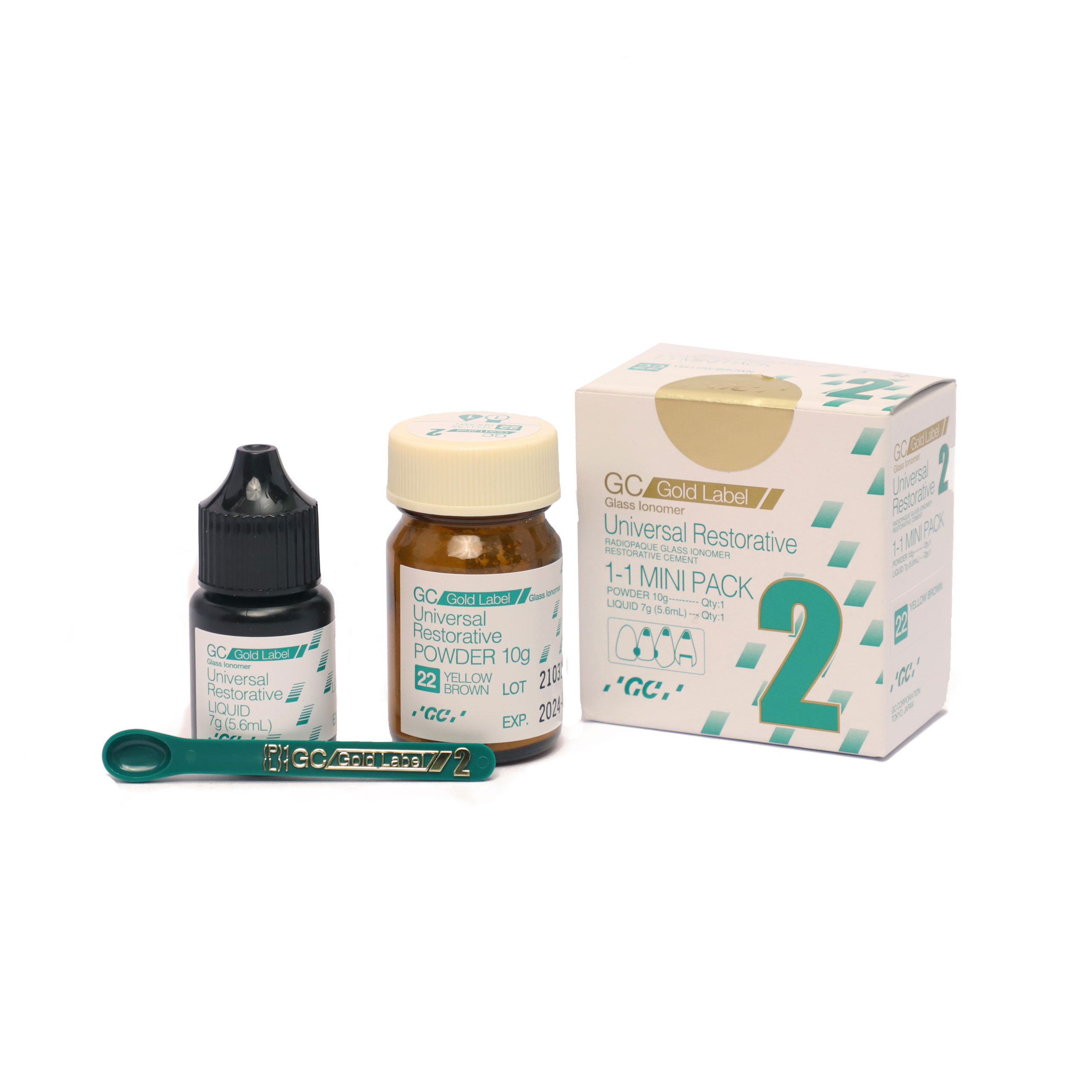 GC Gold Label 2 Universal Restorative 1-1 Mini Pack 10gm 7gm