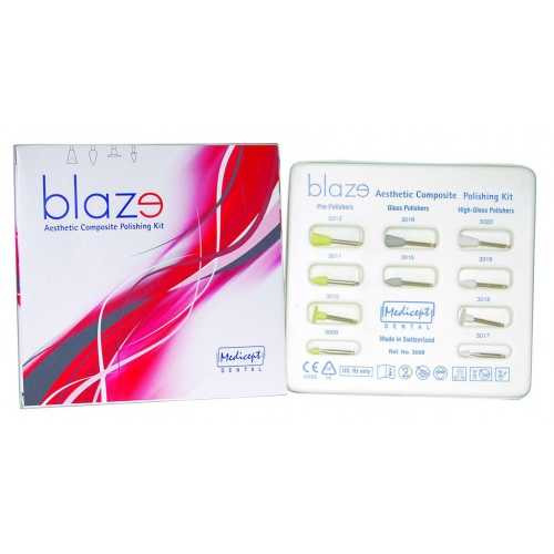 MEDICEPT BLAZE - Aesthetic Composite Polishing Kit 4 PrePolishers, 2 Gloss Polishers, 4 High-Gloss Ploishers Kit
