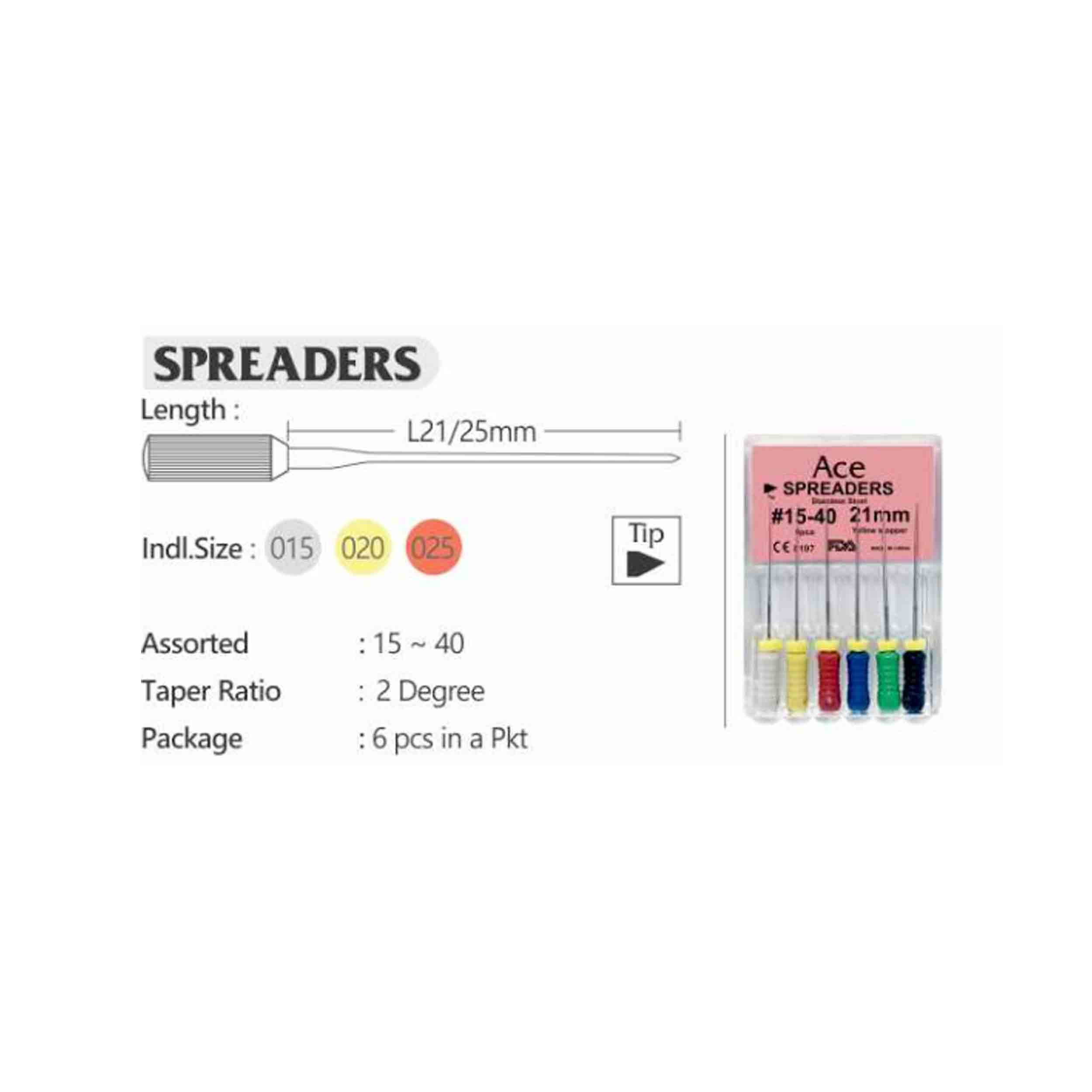 Prime (ACE) Spreaders file 15-40 21mm SS