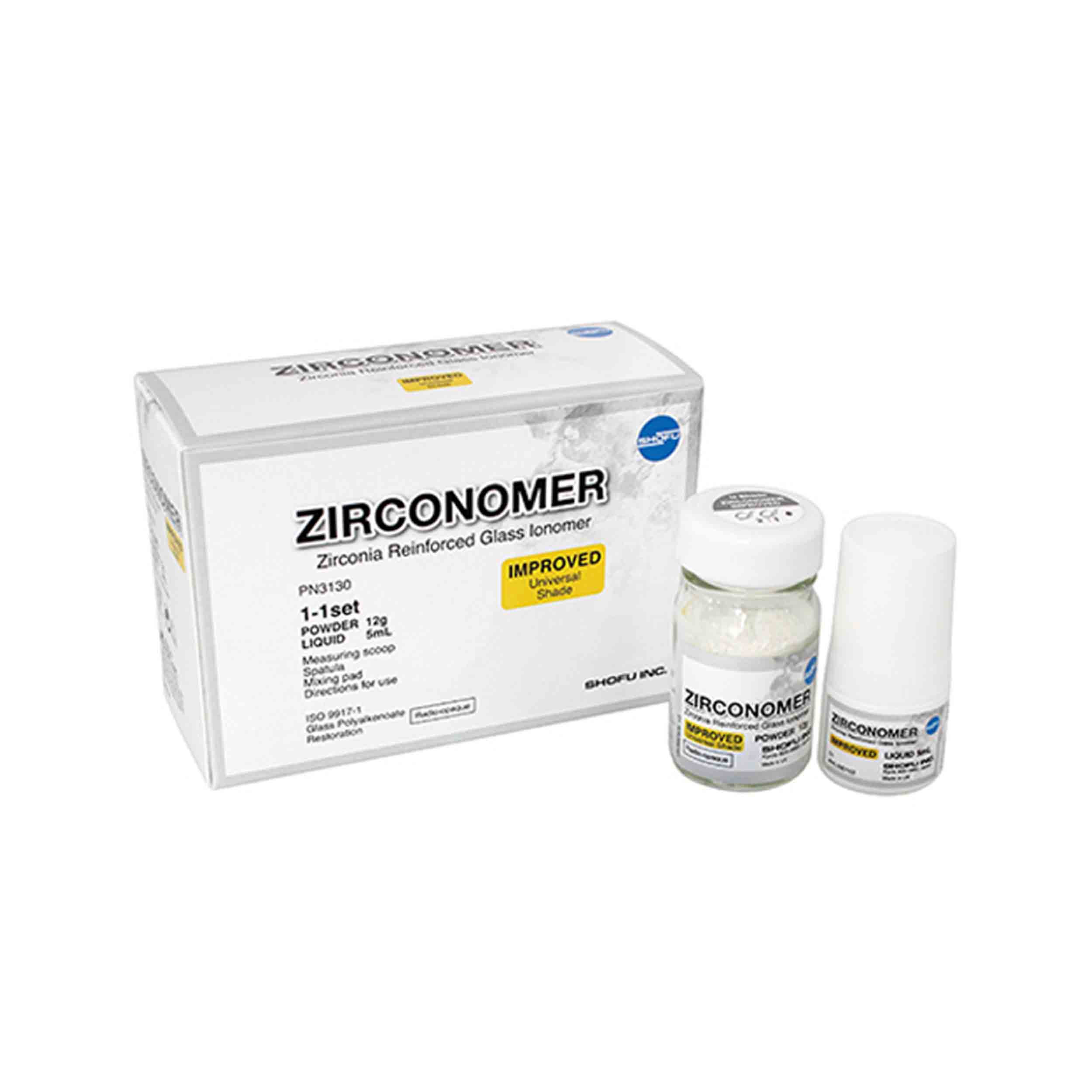 Shofu Zirconomer Improved Glass Ionomer Cement GIC 12gm 5ml