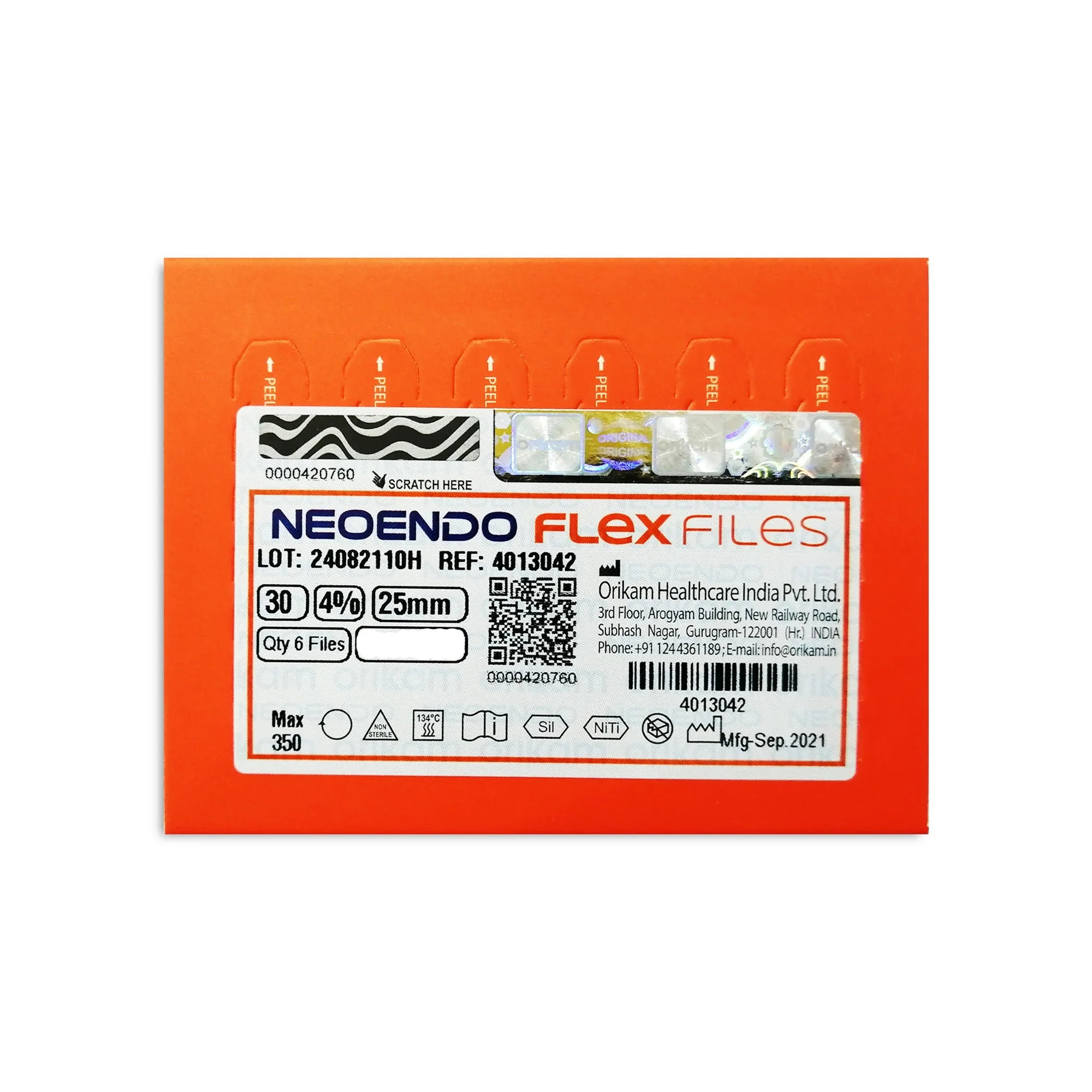 NeoEndo Flex Files 25mm 35/4 Endo Rotary Files
