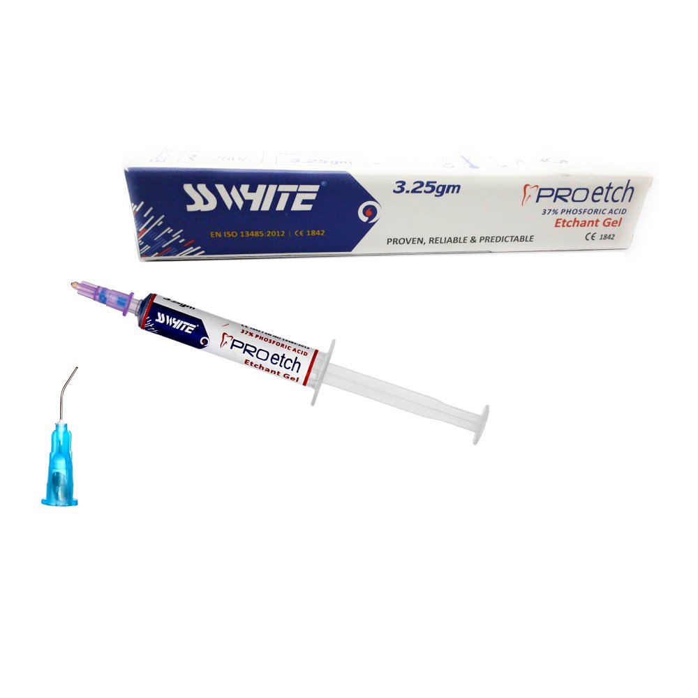 Buy 10 SS White Dental Etchant Gel 37% Phosphoric Acid 3.25gram and Get 1 Etchant Free