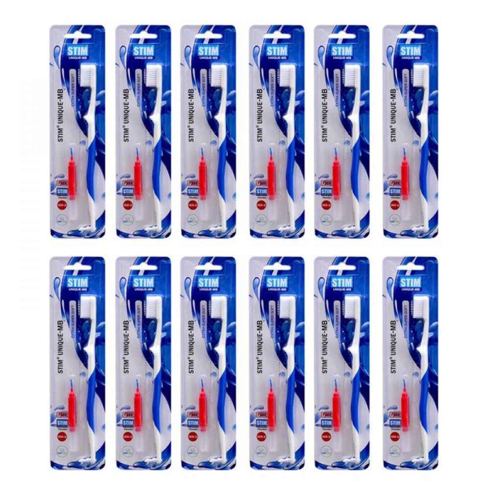 Stim Unique MB Tooth Brush For Sensitive Gums And Teeth(Pack Of 12)