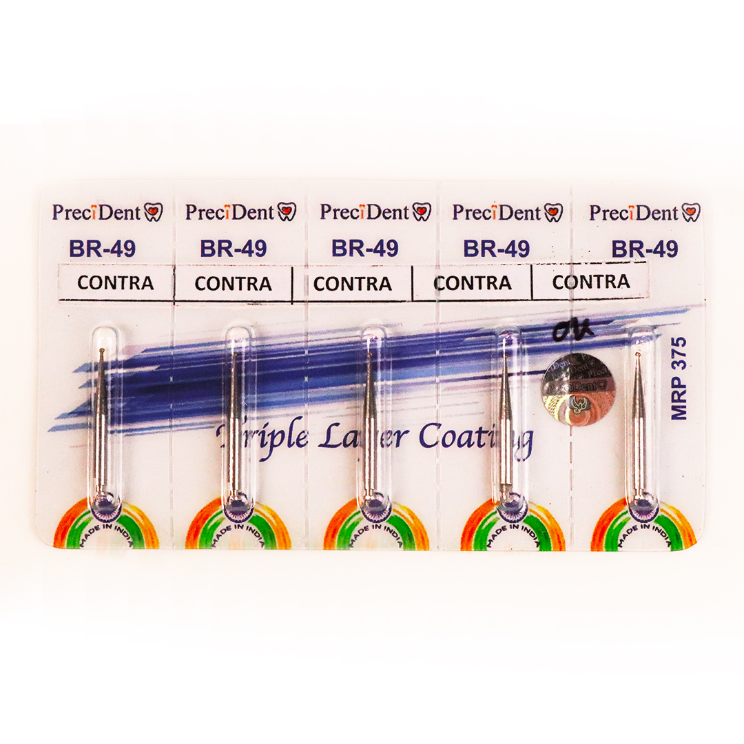 Precident Bur Contra Angle Bur BR 49 (Blue) Bur (5 Pcs)