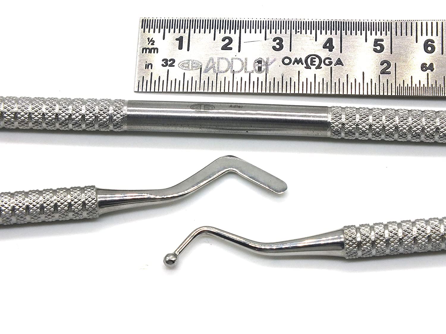 ADDLER  Plastic Filling Instrument Flat And Ball Burnisher, Serrated .