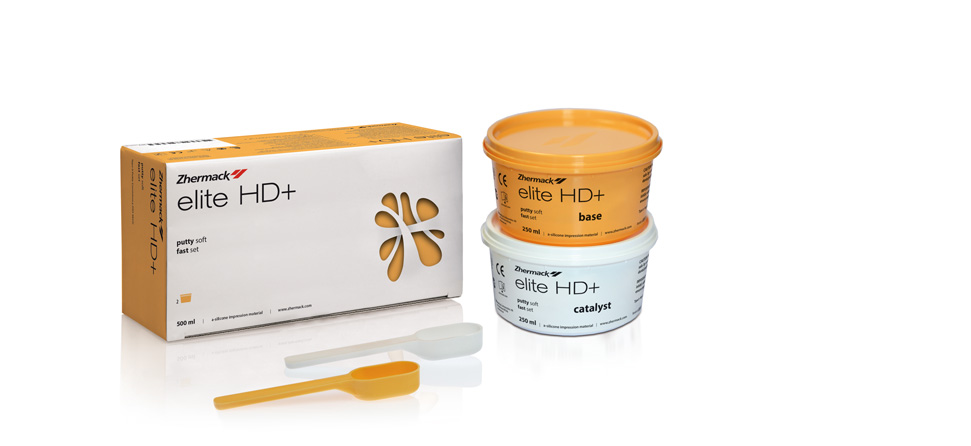 Zhermack ELITE HD+ PUTTY SOFT Normal Set 2x250 Ml Jars
