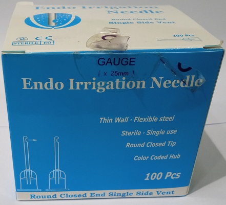 Endo Irrigation Needle Round Closed End Single Side Vent 30 Gauge 100pcs (0.3x25mm)