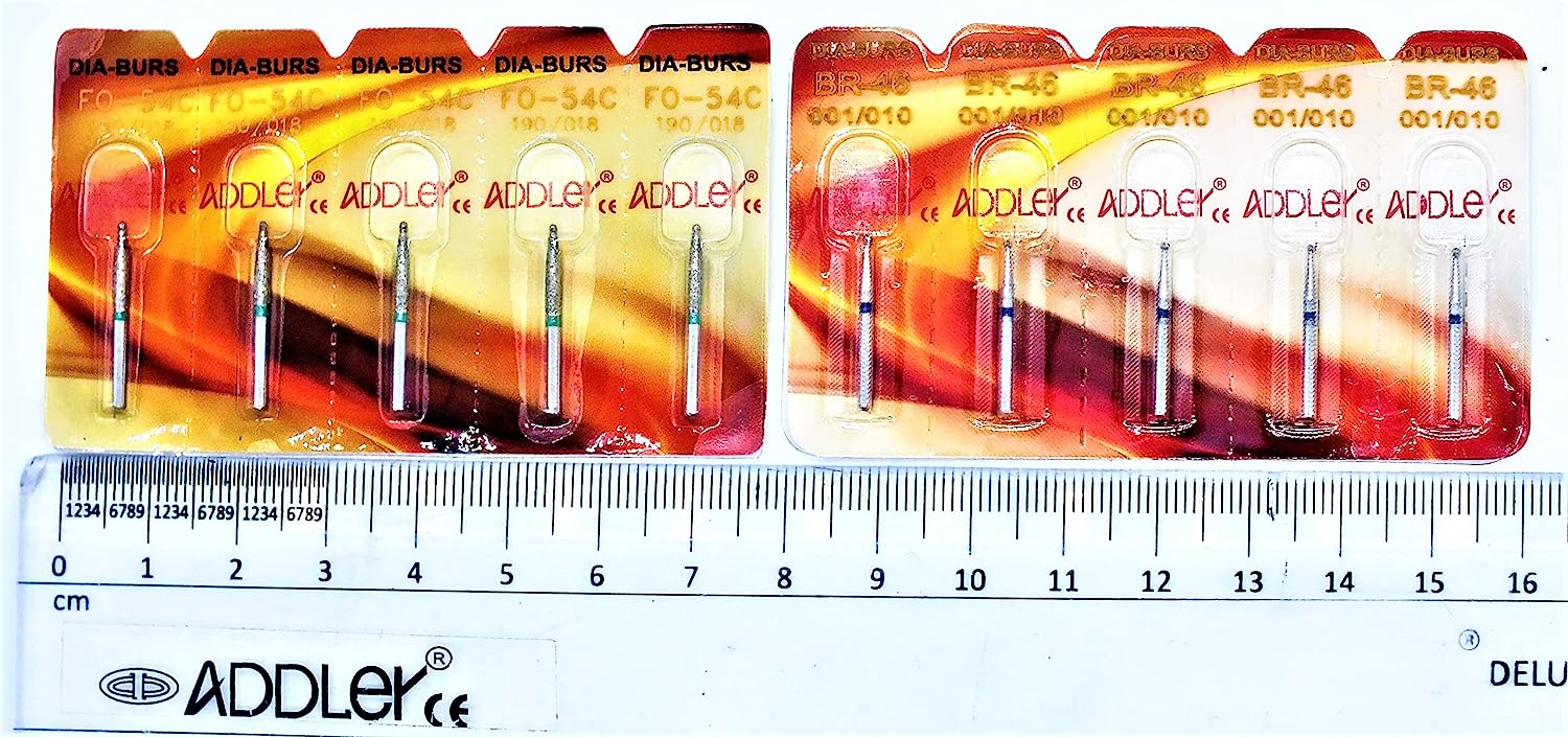 ADDLER FO54C & BR46 FG DIA BURS AIR ROTOR HIGH SPEEDDIAMOND GRAINS FOR HIGH SPEED ROTOR.