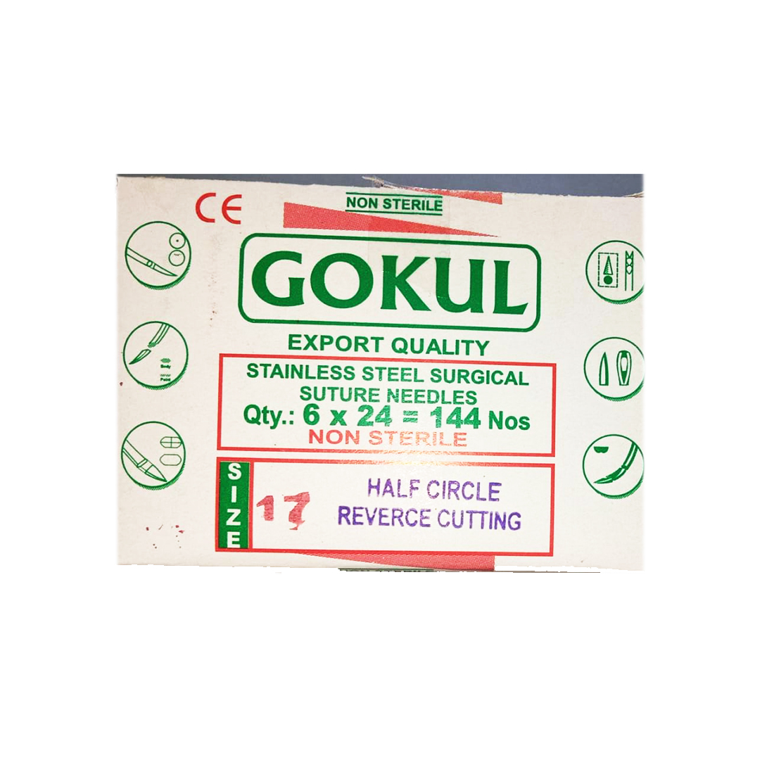 Gokul Stainless Steel Surgical Suture Needles Size: 17,18,19,20