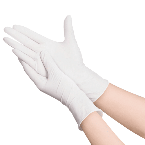 Gloves Latex Powdered Medium 100Pc - Safe&Care